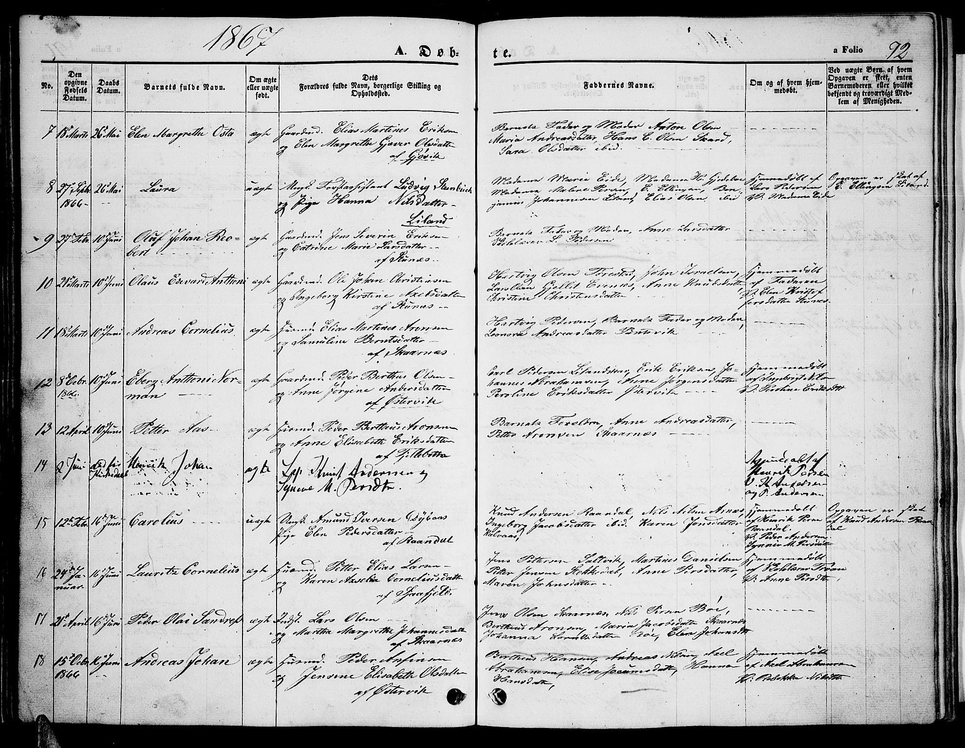 Ministerialprotokoller, klokkerbøker og fødselsregistre - Nordland, AV/SAT-A-1459/863/L0912: Parish register (copy) no. 863C02, 1858-1876, p. 72