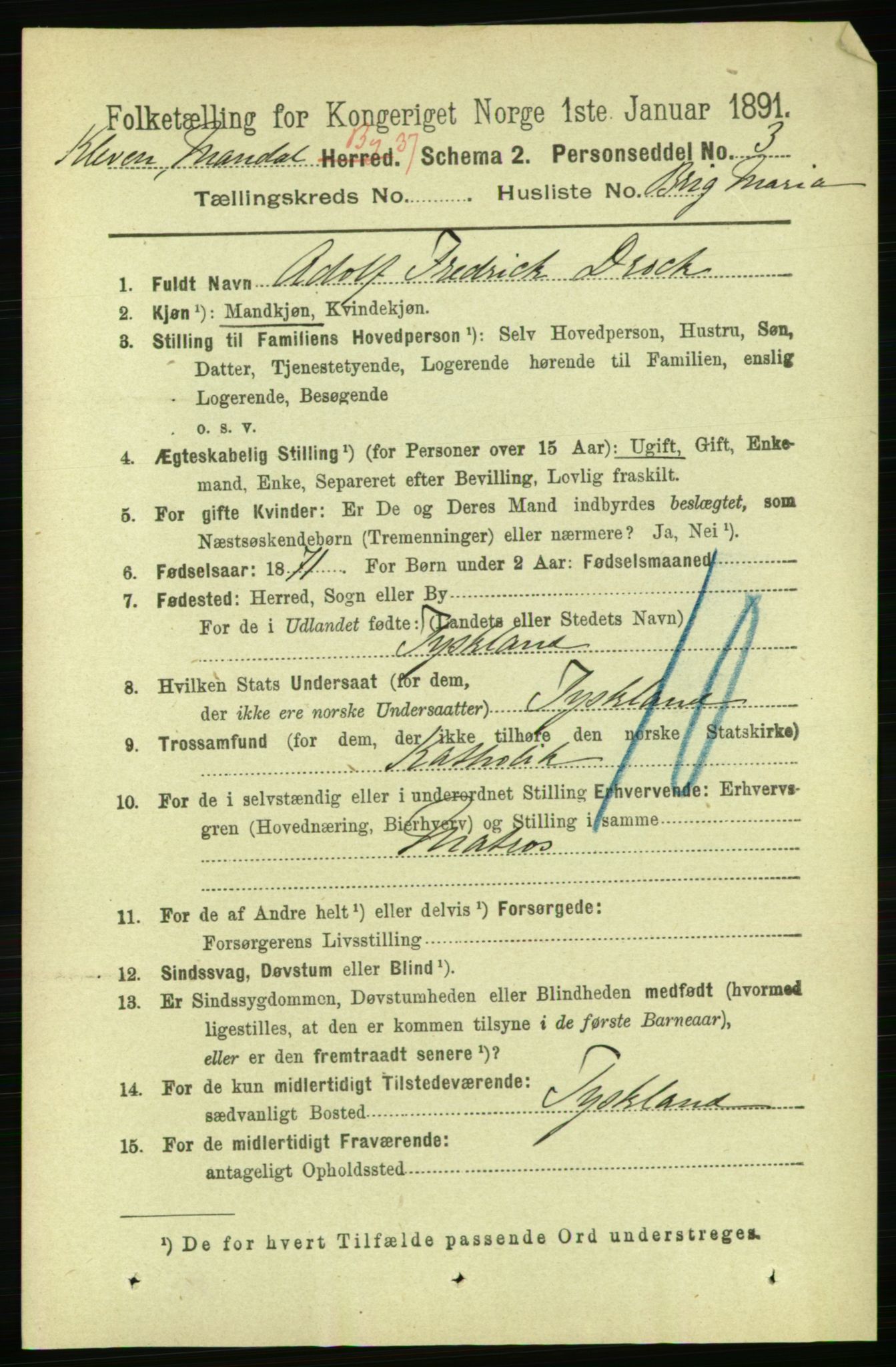 RA, 1891 census for 1002 Mandal, 1891, p. 5383