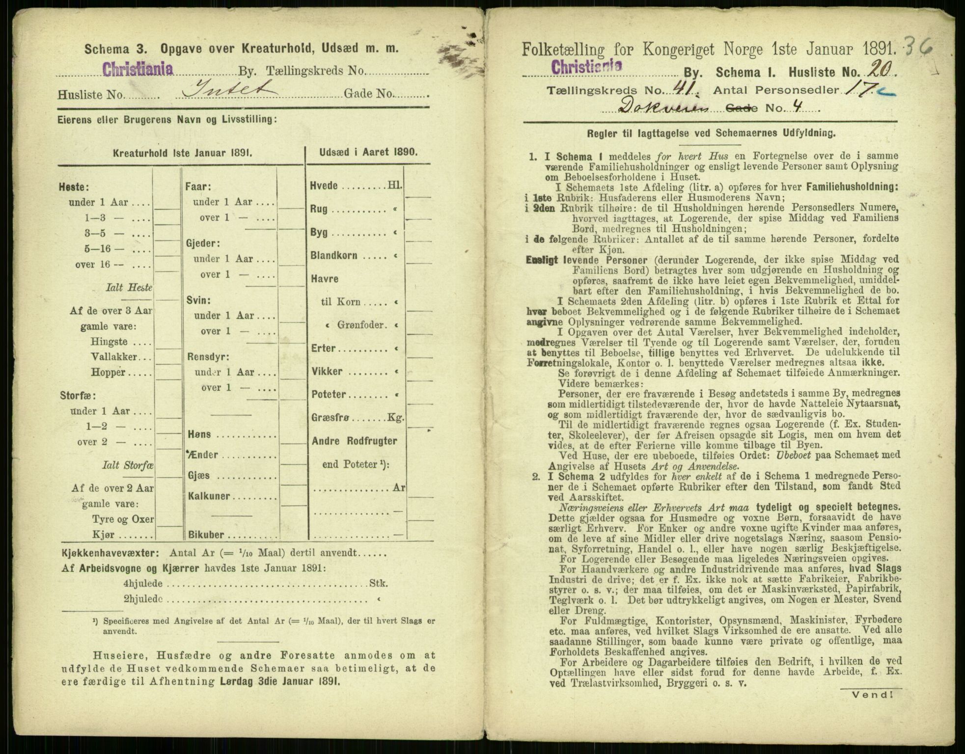 RA, 1891 census for 0301 Kristiania, 1891, p. 23711