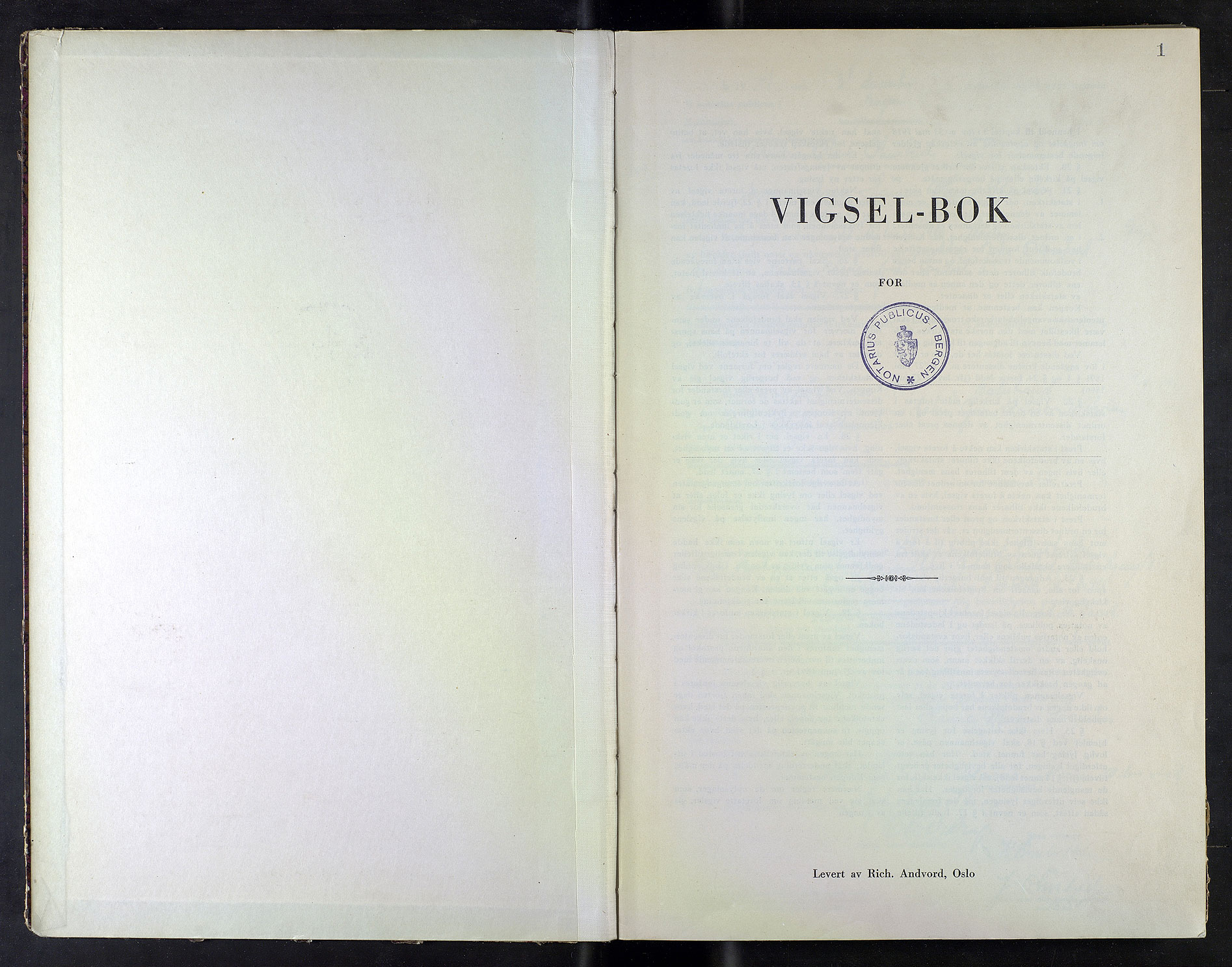 Byfogd og Byskriver i Bergen, AV/SAB-A-3401/10/10F/L0020: Vielsesprotokoller, 1941-1942, p. 1