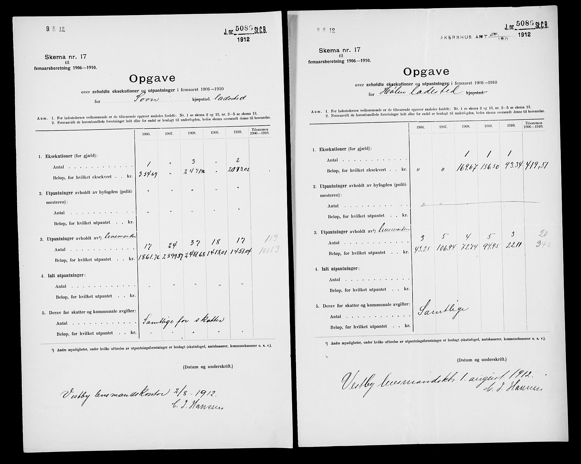 Statistisk sentralbyrå, Næringsøkonomiske emner, Generelt - Amtmennenes femårsberetninger, AV/RA-S-2233/F/Fa/L0116: --, 1906-1915, p. 140