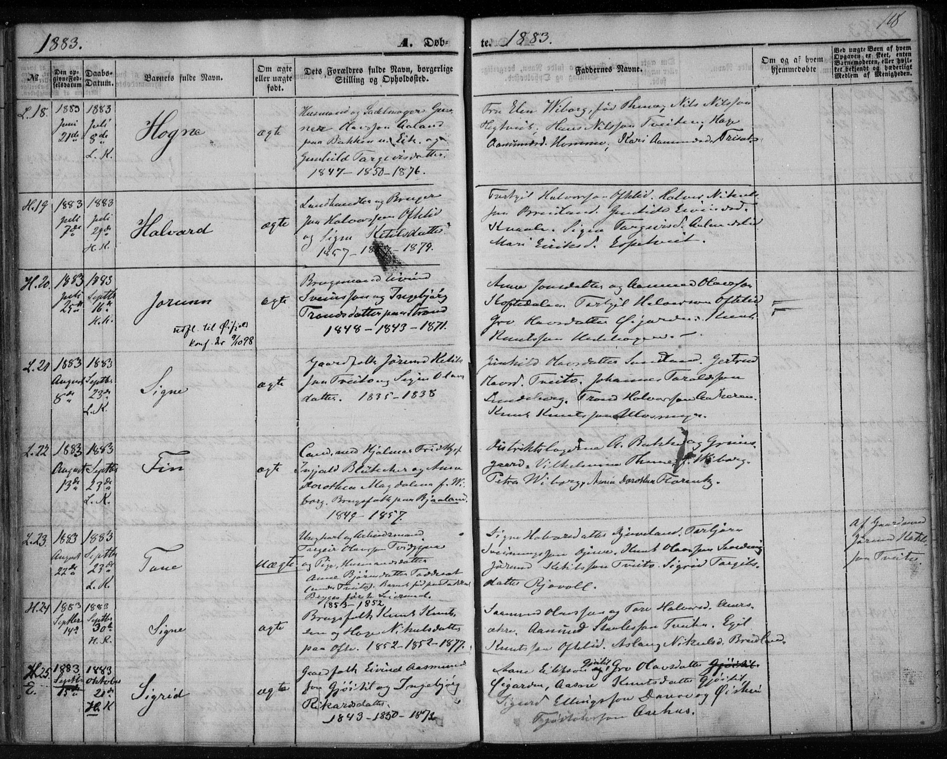 Lårdal kirkebøker, AV/SAKO-A-284/F/Fa/L0006: Parish register (official) no. I 6, 1861-1886, p. 118