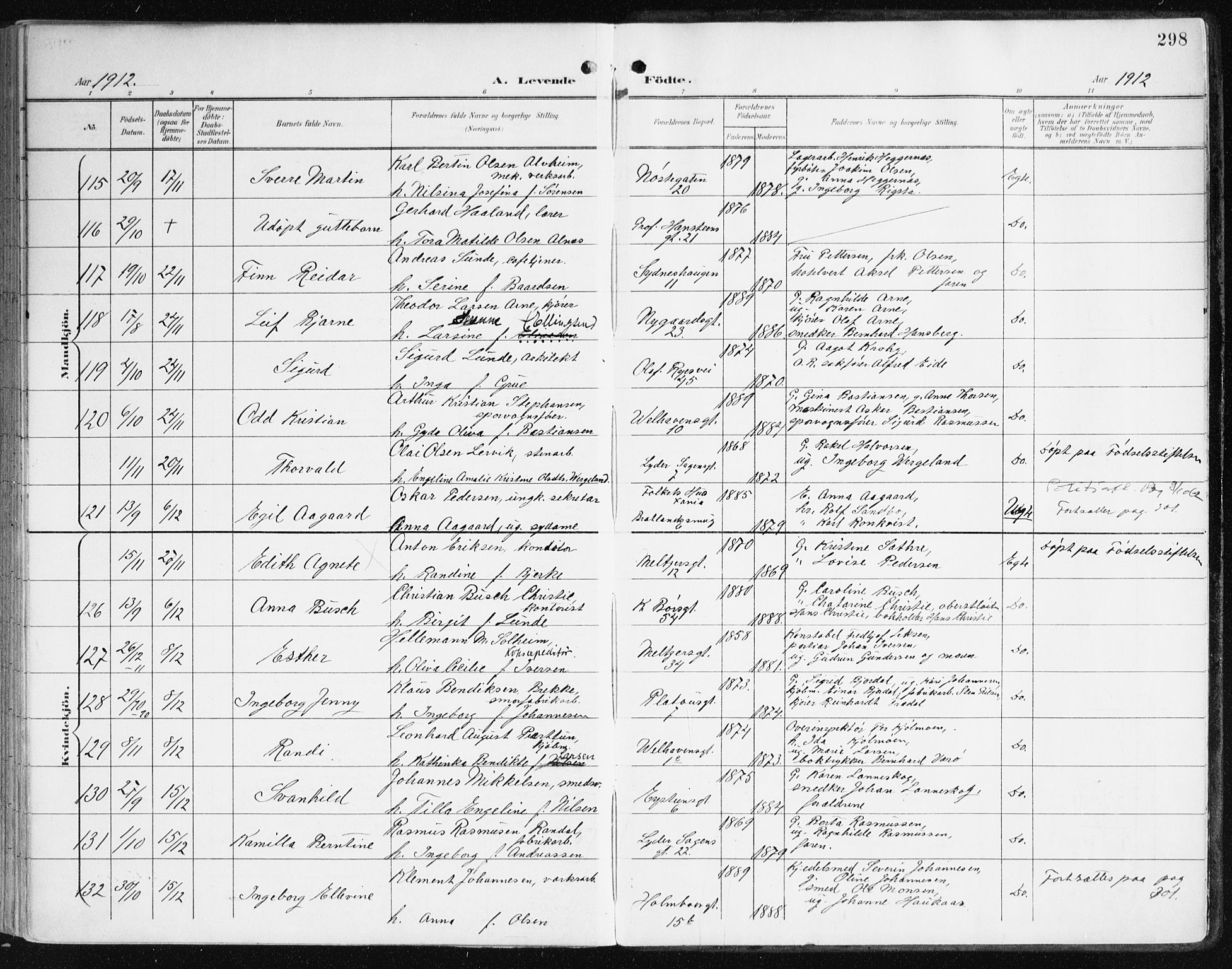 Johanneskirken sokneprestembete, AV/SAB-A-76001/H/Haa/L0002: Parish register (official) no. A 2, 1900-1912, p. 298