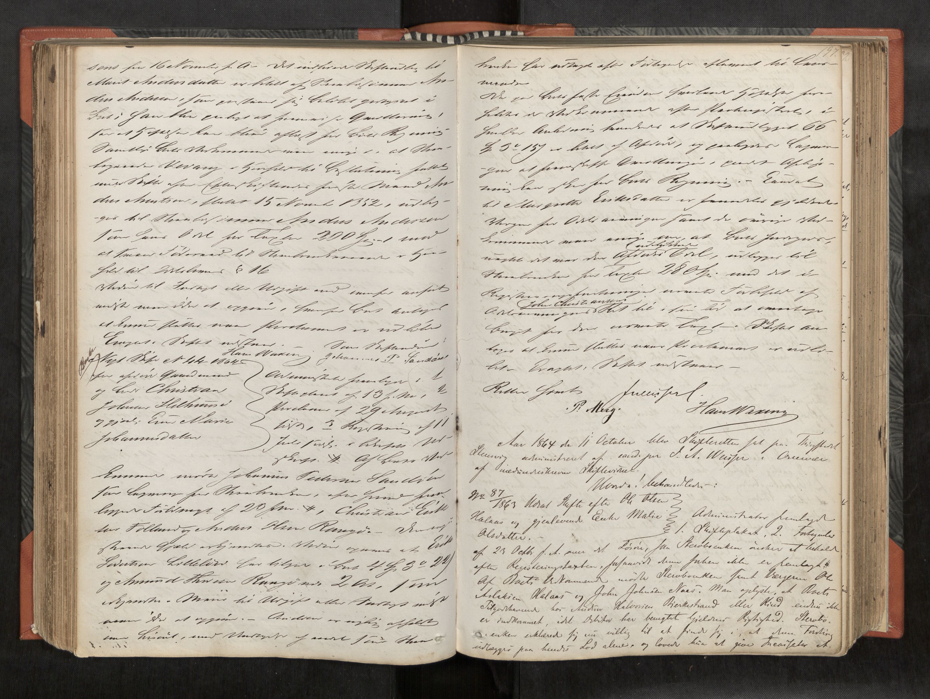 Nordmøre sorenskriveri, AV/SAT-A-4132/1/3/3B/L0002: Forhandlingsprotokoll nr. 02, 1860-1872, p. 197