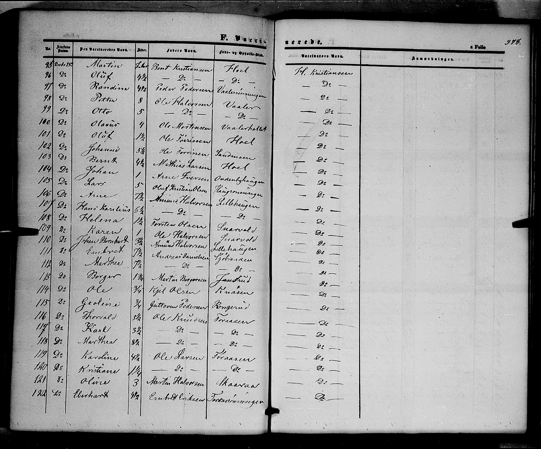 Våler prestekontor, Hedmark, AV/SAH-PREST-040/H/Ha/Haa/L0001: Parish register (official) no. 1, 1849-1878, p. 378