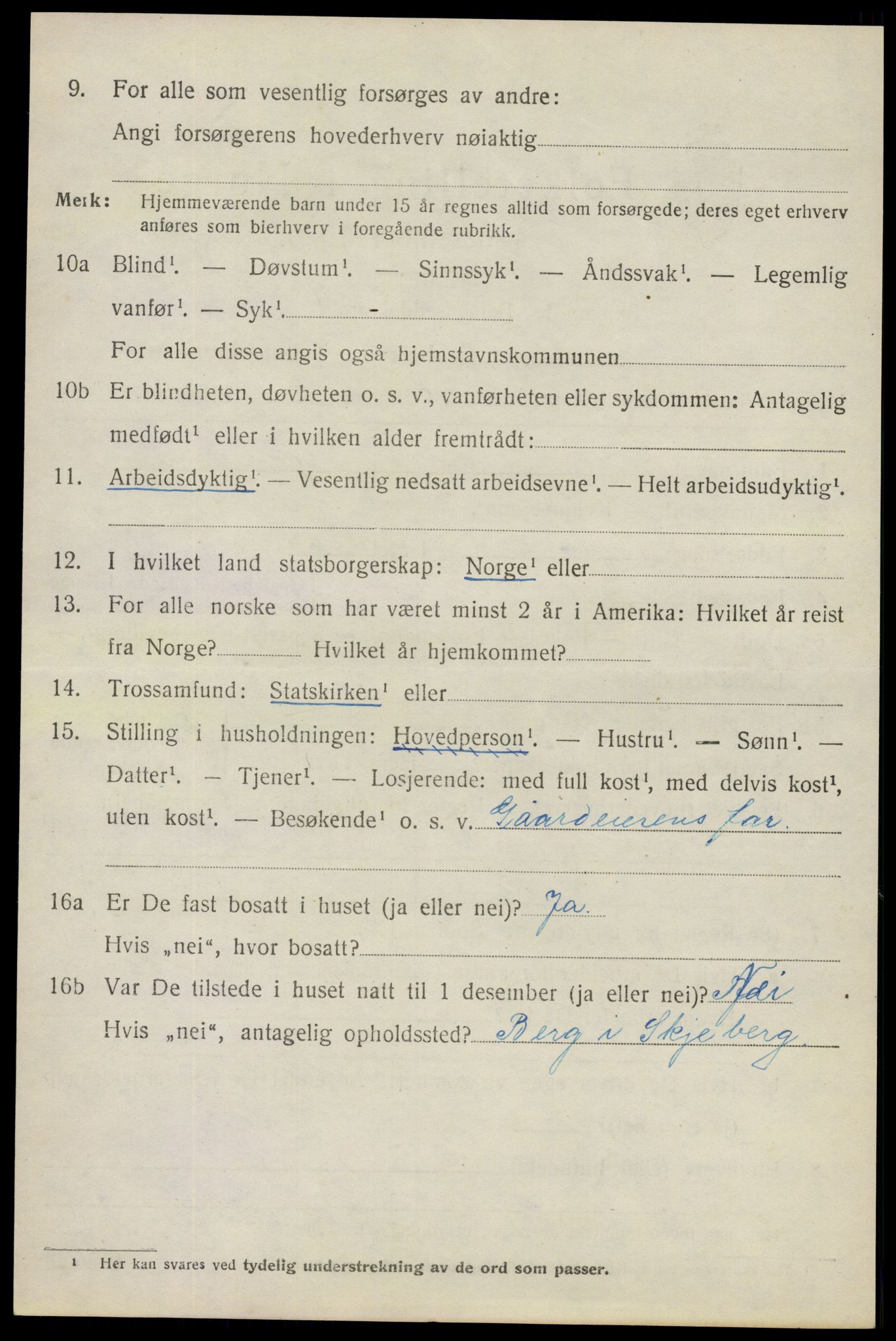 SAO, 1920 census for Spydeberg, 1920, p. 6200