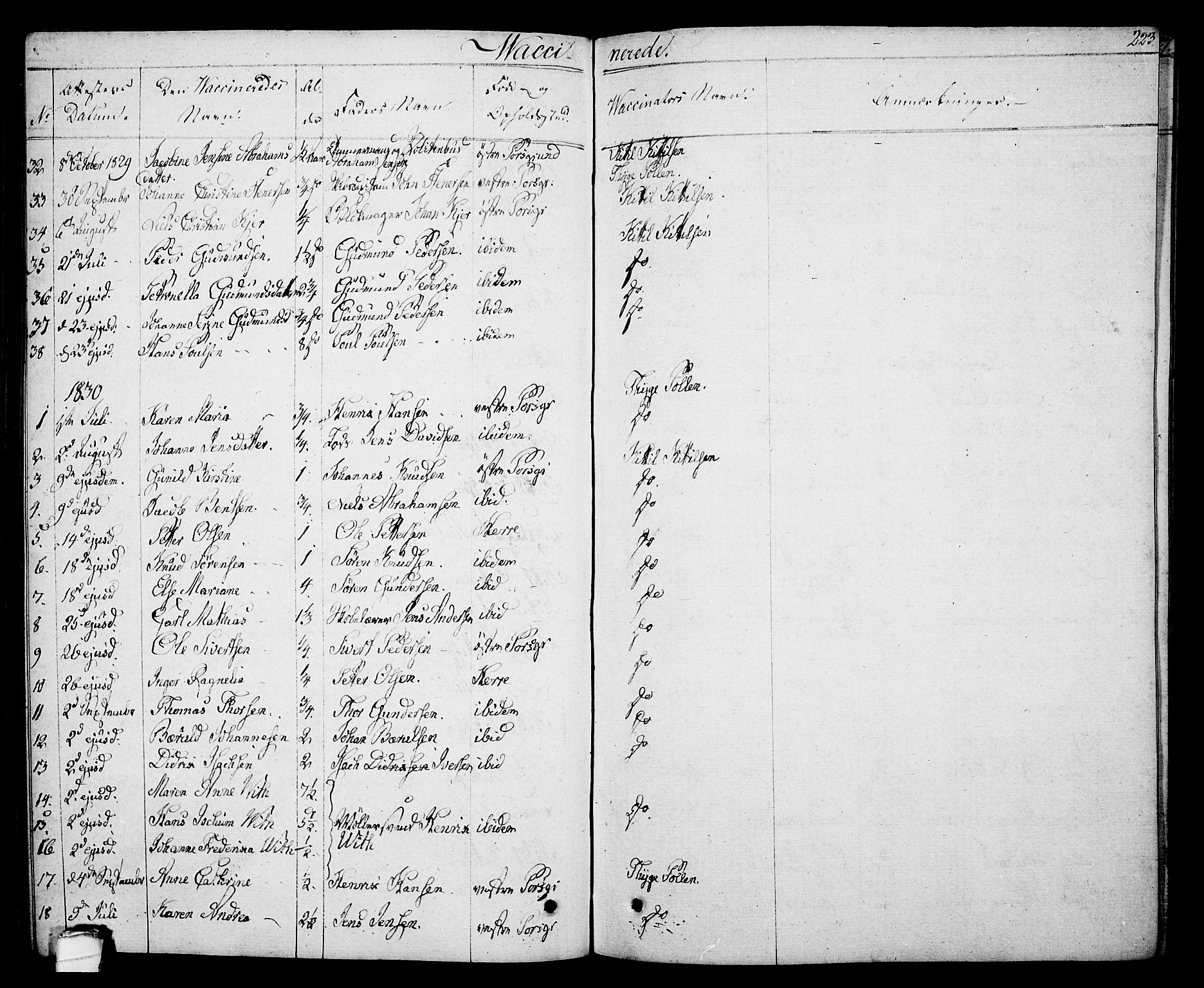 Porsgrunn kirkebøker , SAKO/A-104/F/Fa/L0005: Parish register (official) no. 5, 1828-1840, p. 223