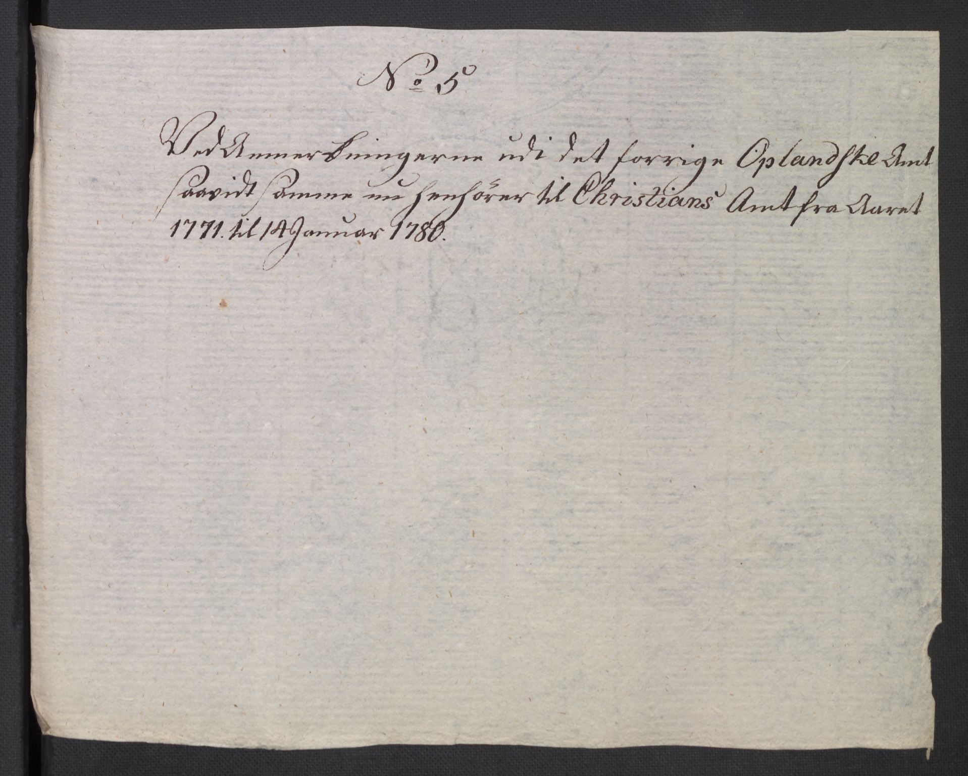 Rentekammeret inntil 1814, Reviderte regnskaper, Mindre regnskaper, AV/RA-EA-4068/Rb/L0014: Opplands amt, 1771-1779, p. 921