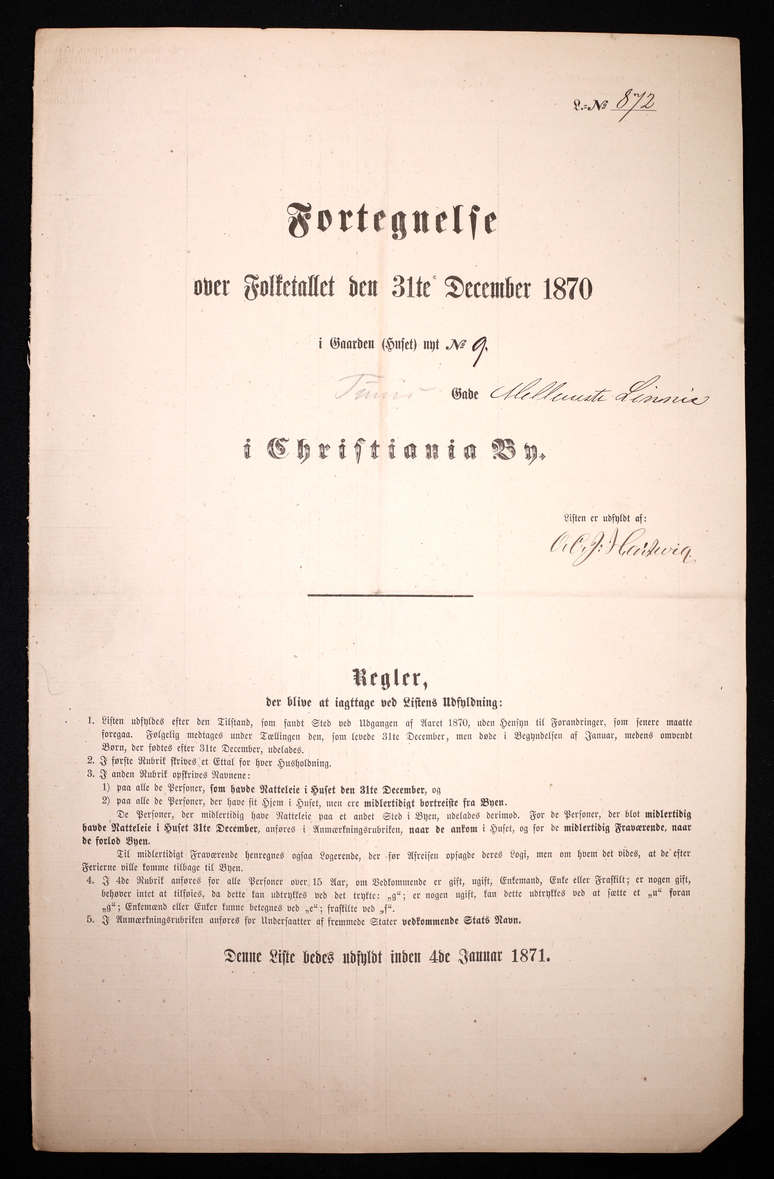 RA, 1870 census for 0301 Kristiania, 1870, p. 4421
