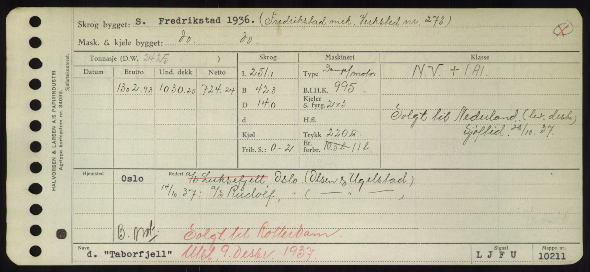 Sjøfartsdirektoratet med forløpere, Skipsmålingen, RA/S-1627/H/Hd/L0038: Fartøy, T-Th, p. 41