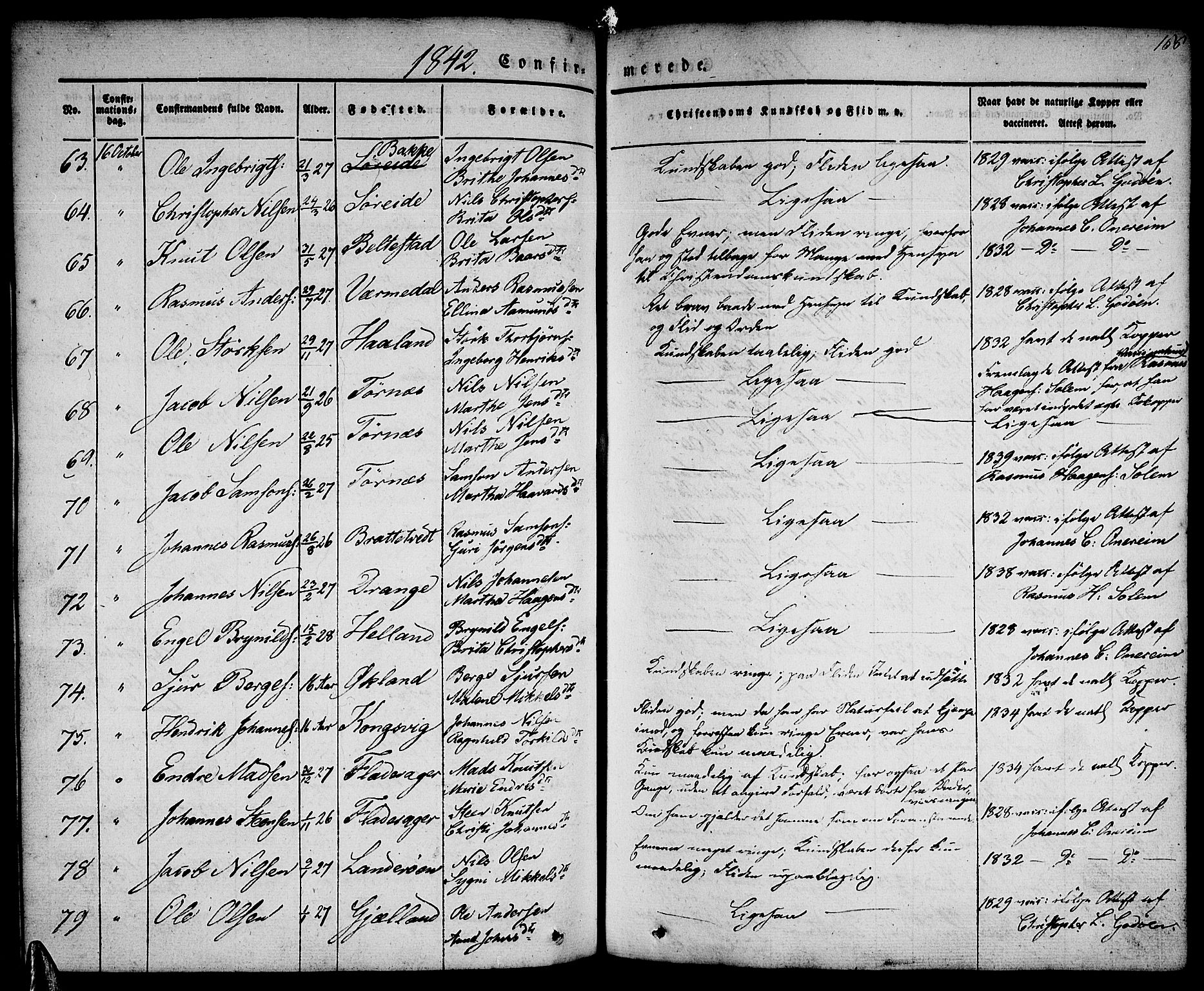 Tysnes sokneprestembete, AV/SAB-A-78601/H/Haa: Parish register (official) no. A 9, 1837-1848, p. 166