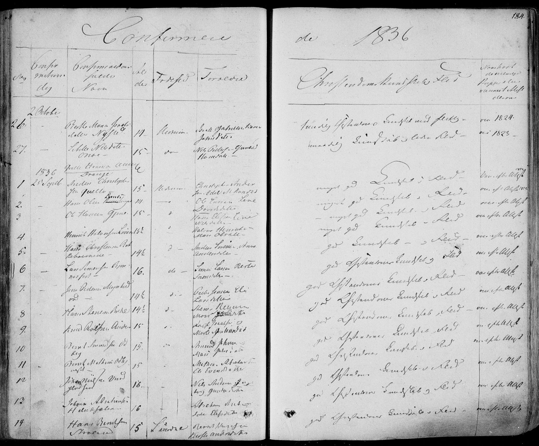 Hedrum kirkebøker, AV/SAKO-A-344/F/Fa/L0005: Parish register (official) no. I 5, 1835-1848, p. 184