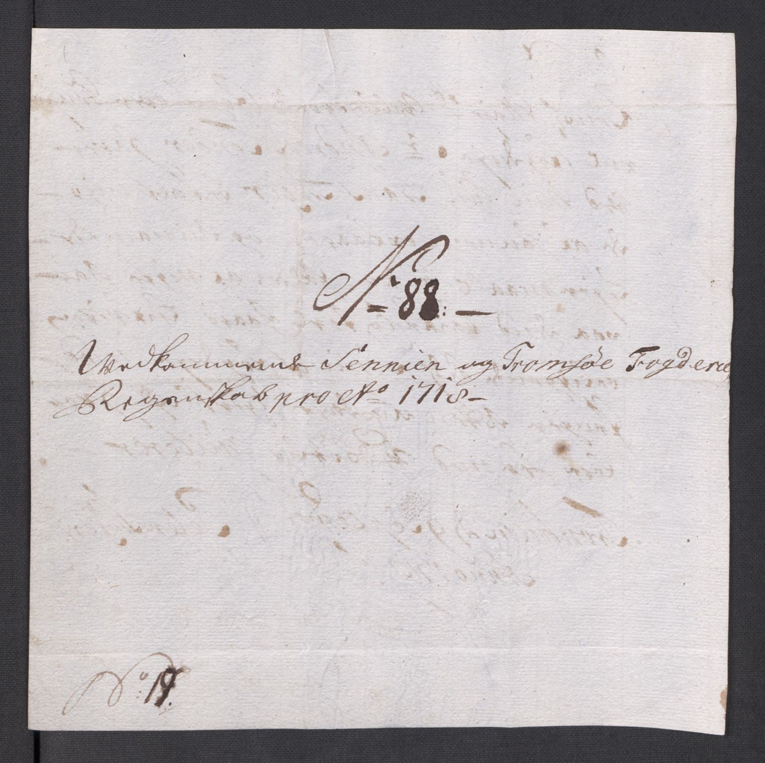 Rentekammeret inntil 1814, Reviderte regnskaper, Fogderegnskap, AV/RA-EA-4092/R68/L4764: Fogderegnskap Senja og Troms, 1718, p. 384