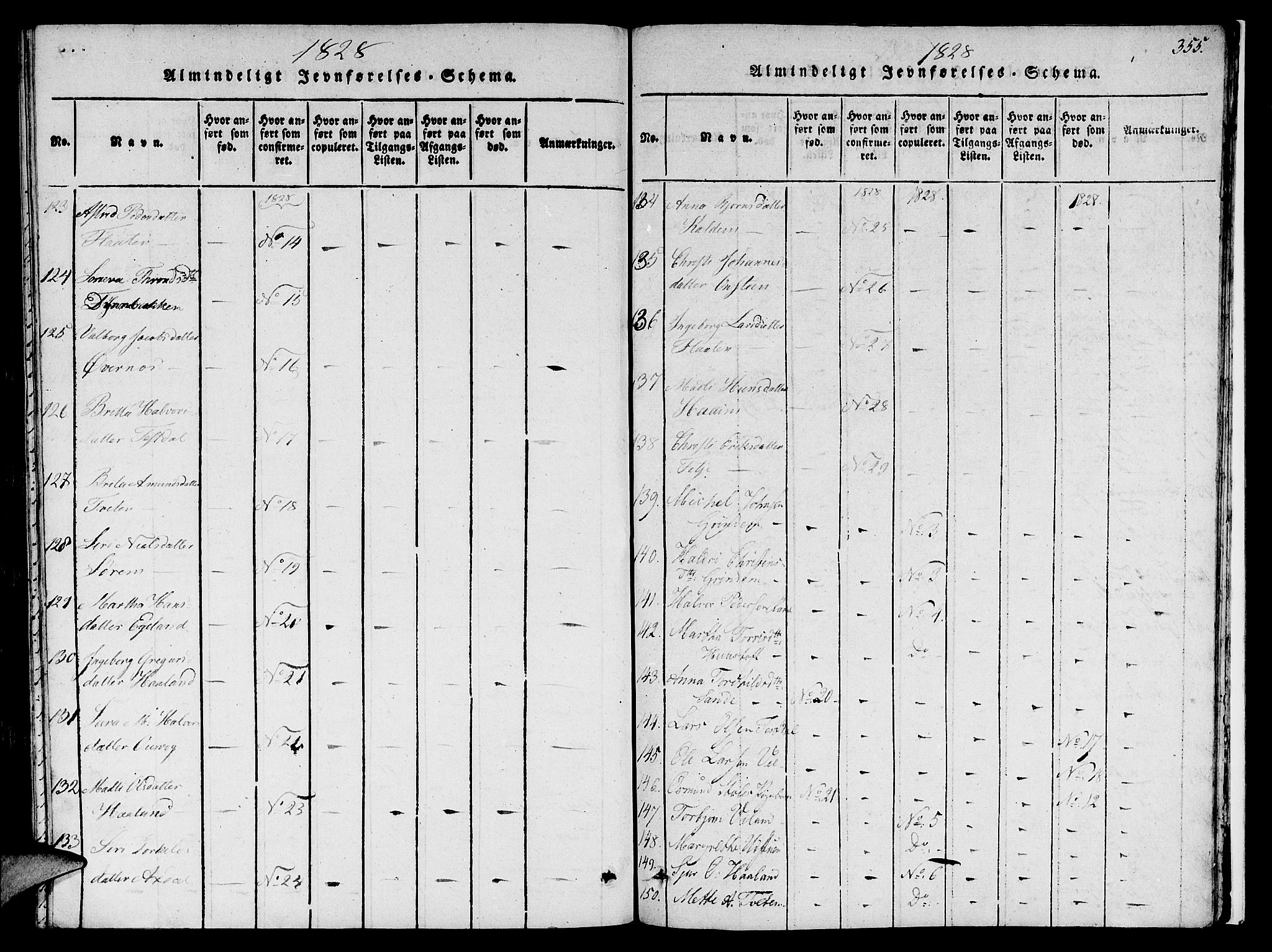 Etne sokneprestembete, AV/SAB-A-75001/H/Haa: Parish register (official) no. A 6, 1815-1831, p. 355