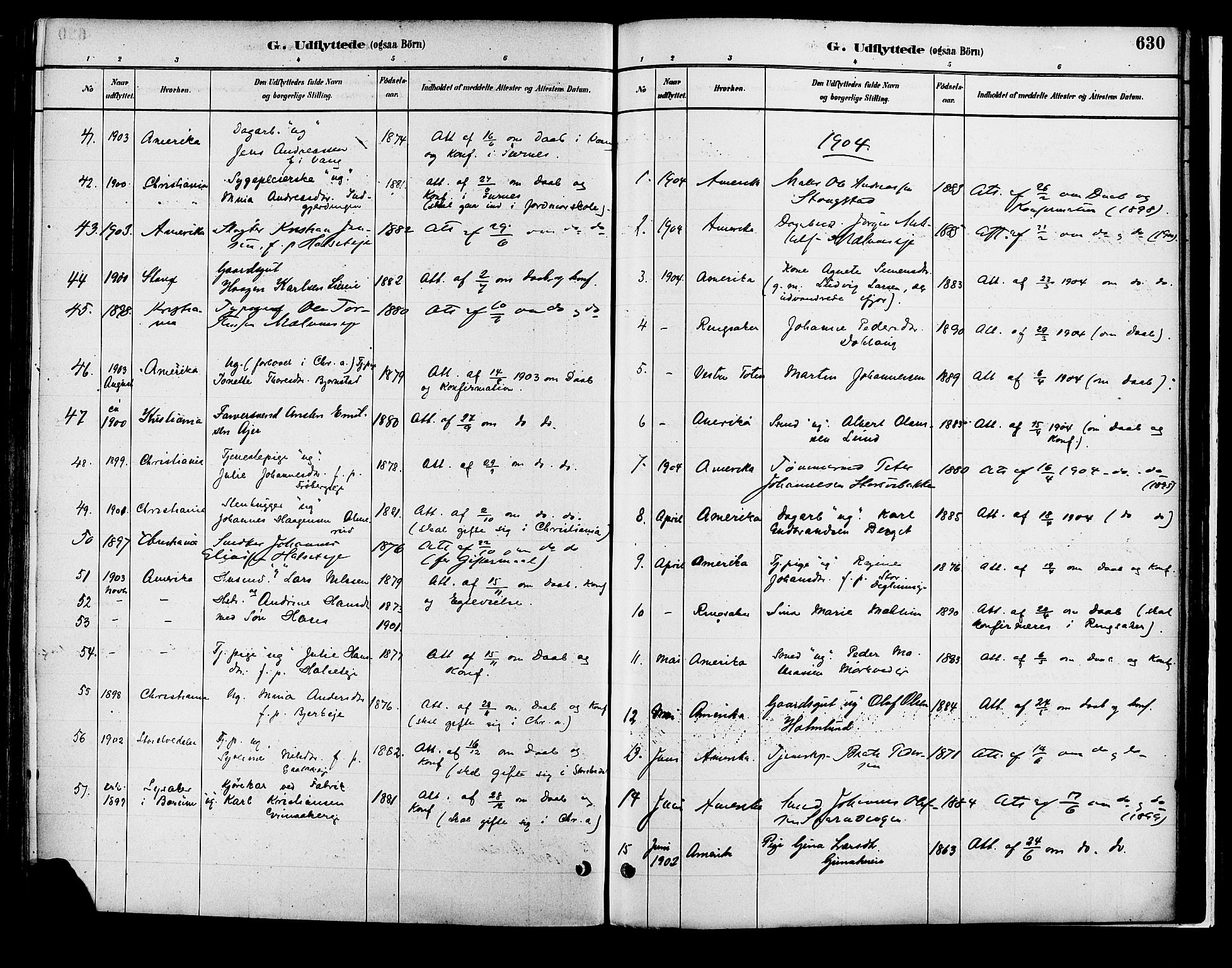 Vang prestekontor, Hedmark, SAH/PREST-008/H/Ha/Haa/L0018B: Parish register (official) no. 18B, 1880-1906, p. 630