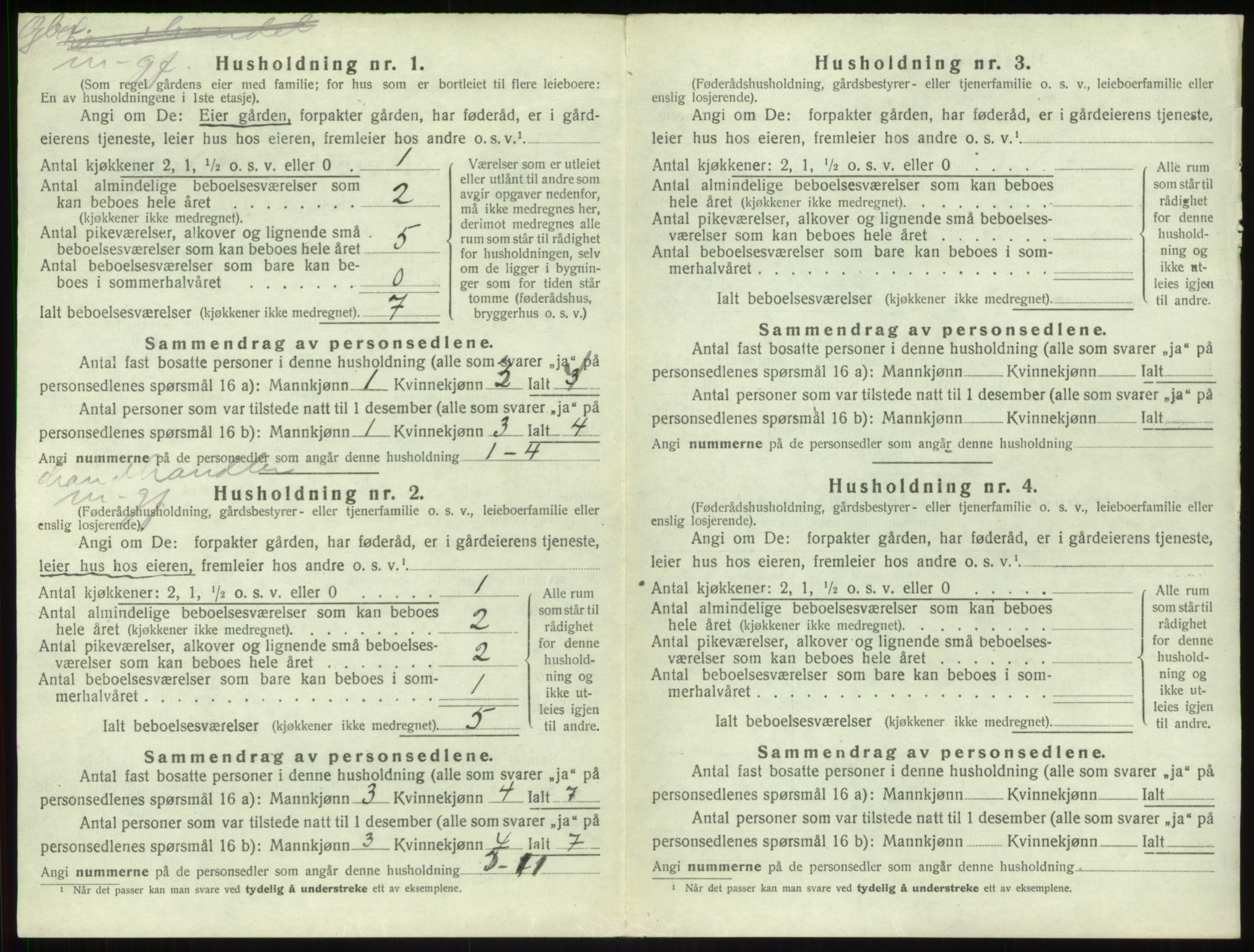 SAB, 1920 census for Sogndal, 1920, p. 208