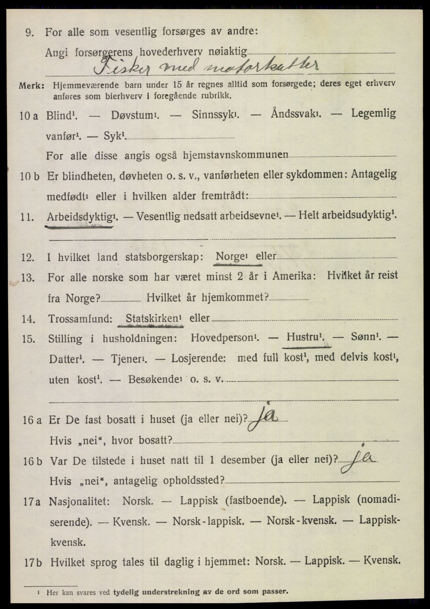 SAT, 1920 census for Kjerringøy, 1920, p. 1186