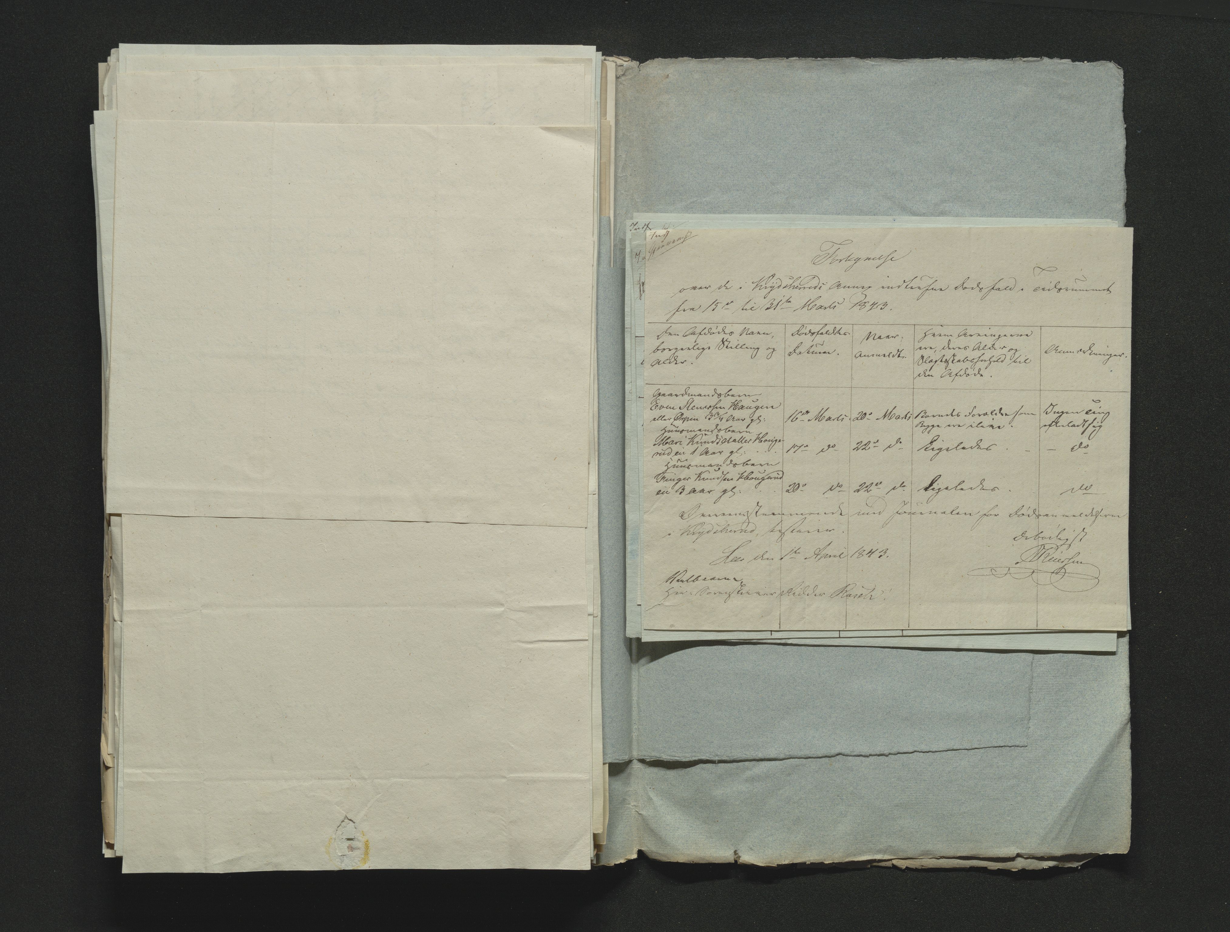 Eiker, Modum og Sigdal sorenskriveri, AV/SAKO-A-123/H/Ha/Hab/L0006: Dødsfallsmeldinger, 1841-1845
