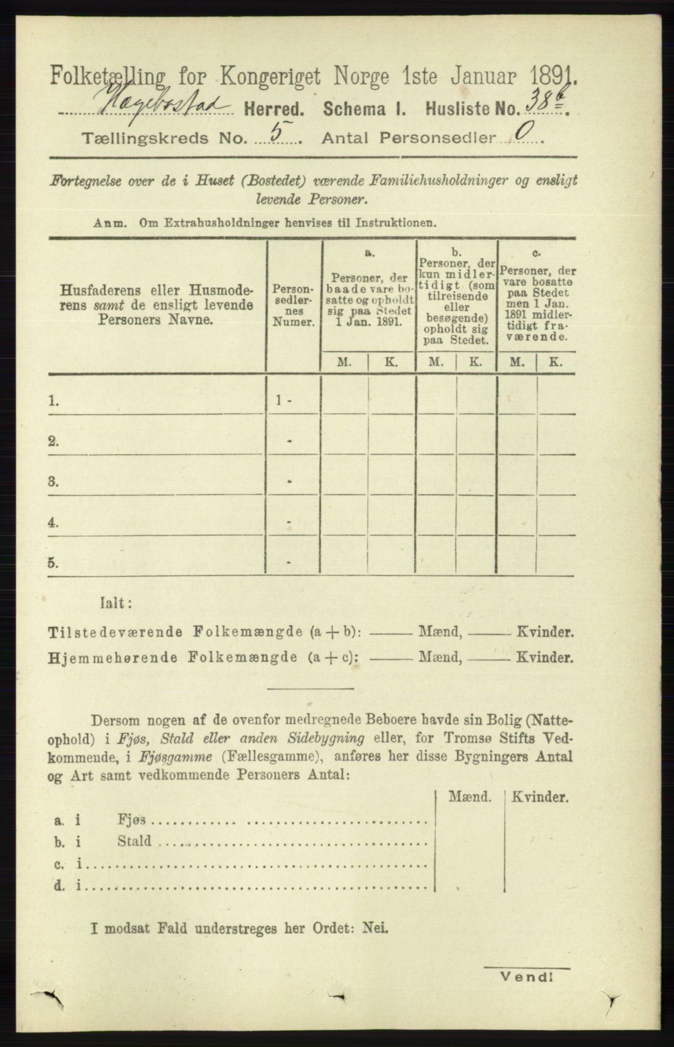 RA, 1891 census for 1034 Hægebostad, 1891, p. 1469