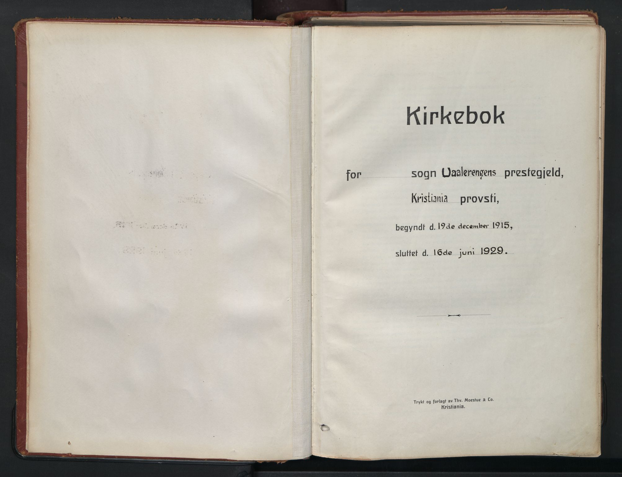 Vålerengen prestekontor Kirkebøker, AV/SAO-A-10878/F/Fa/L0004: Parish register (official) no. 4, 1915-1929