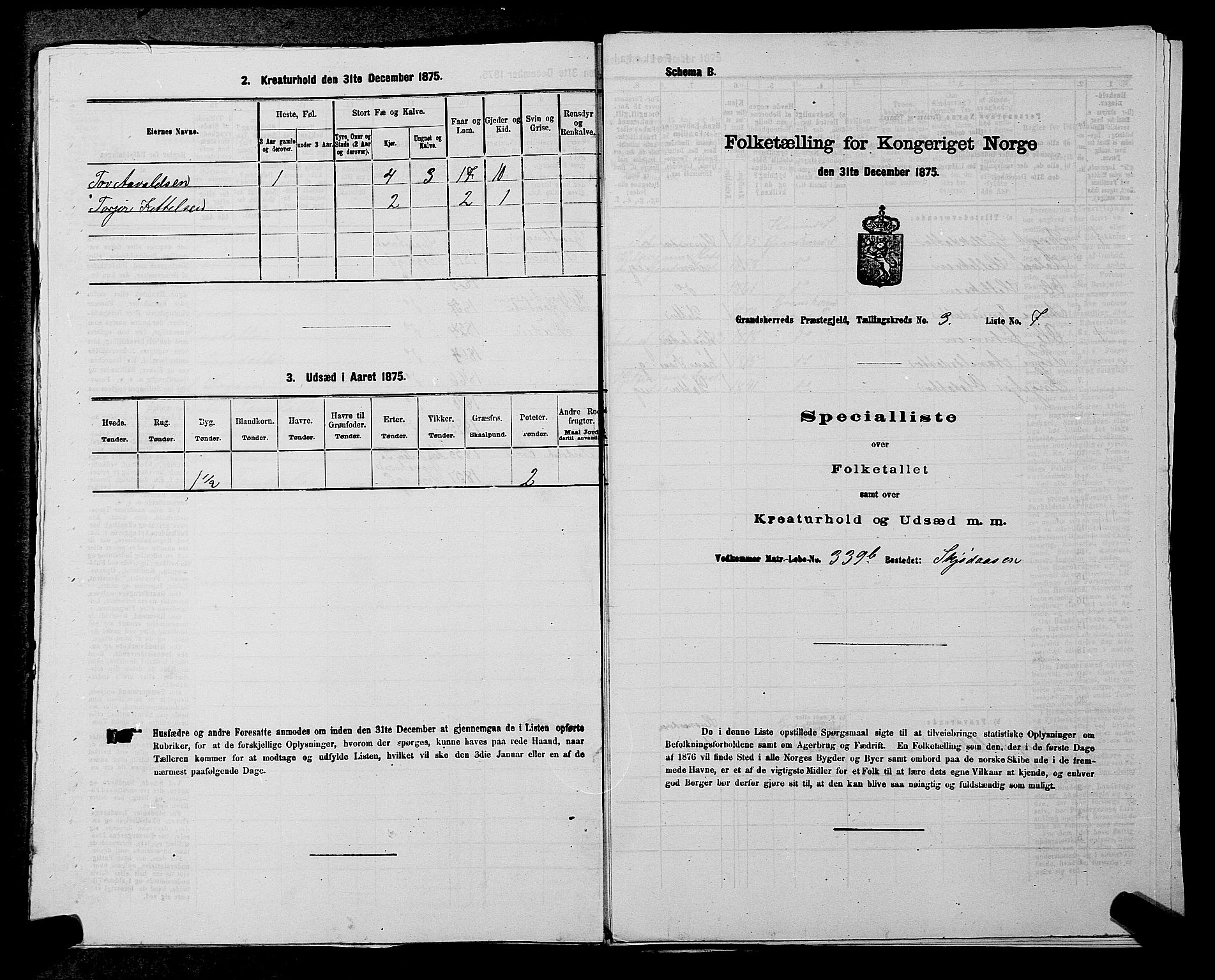 SAKO, 1875 census for 0824P Gransherad, 1875, p. 379