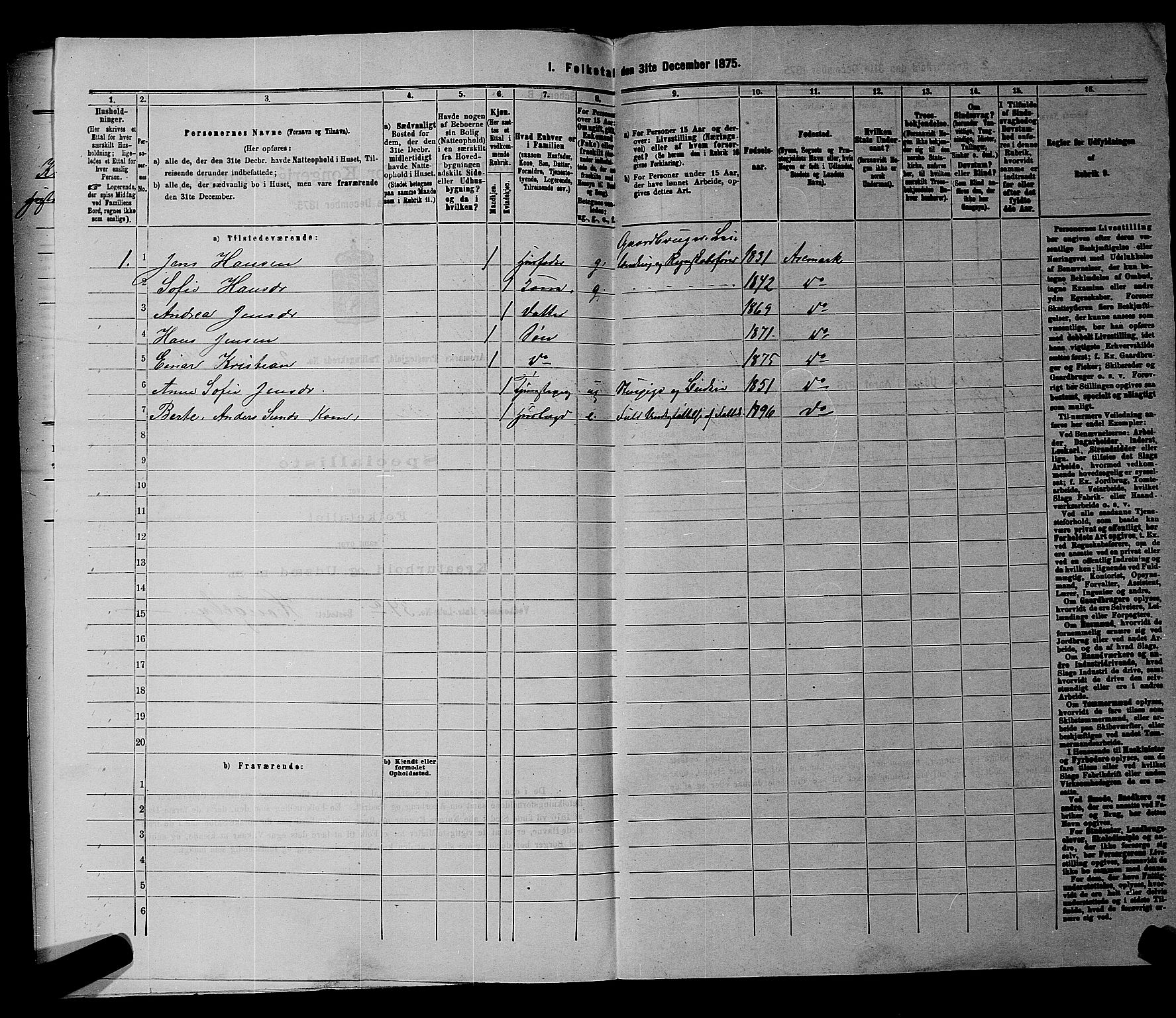 RA, 1875 census for 0118P Aremark, 1875, p. 380