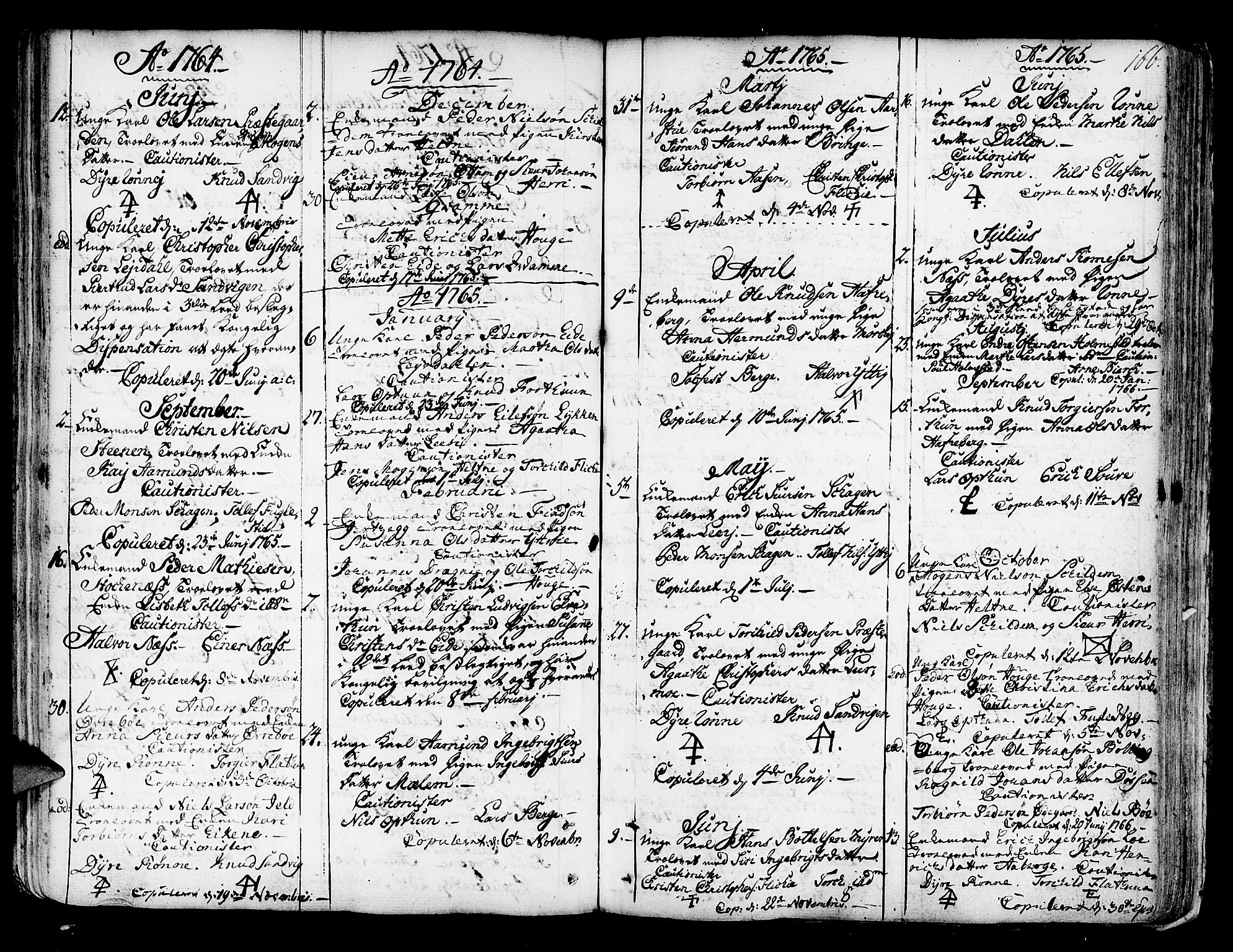 Luster sokneprestembete, AV/SAB-A-81101/H/Haa/Haaa/L0001: Parish register (official) no. A 1, 1731-1803, p. 166