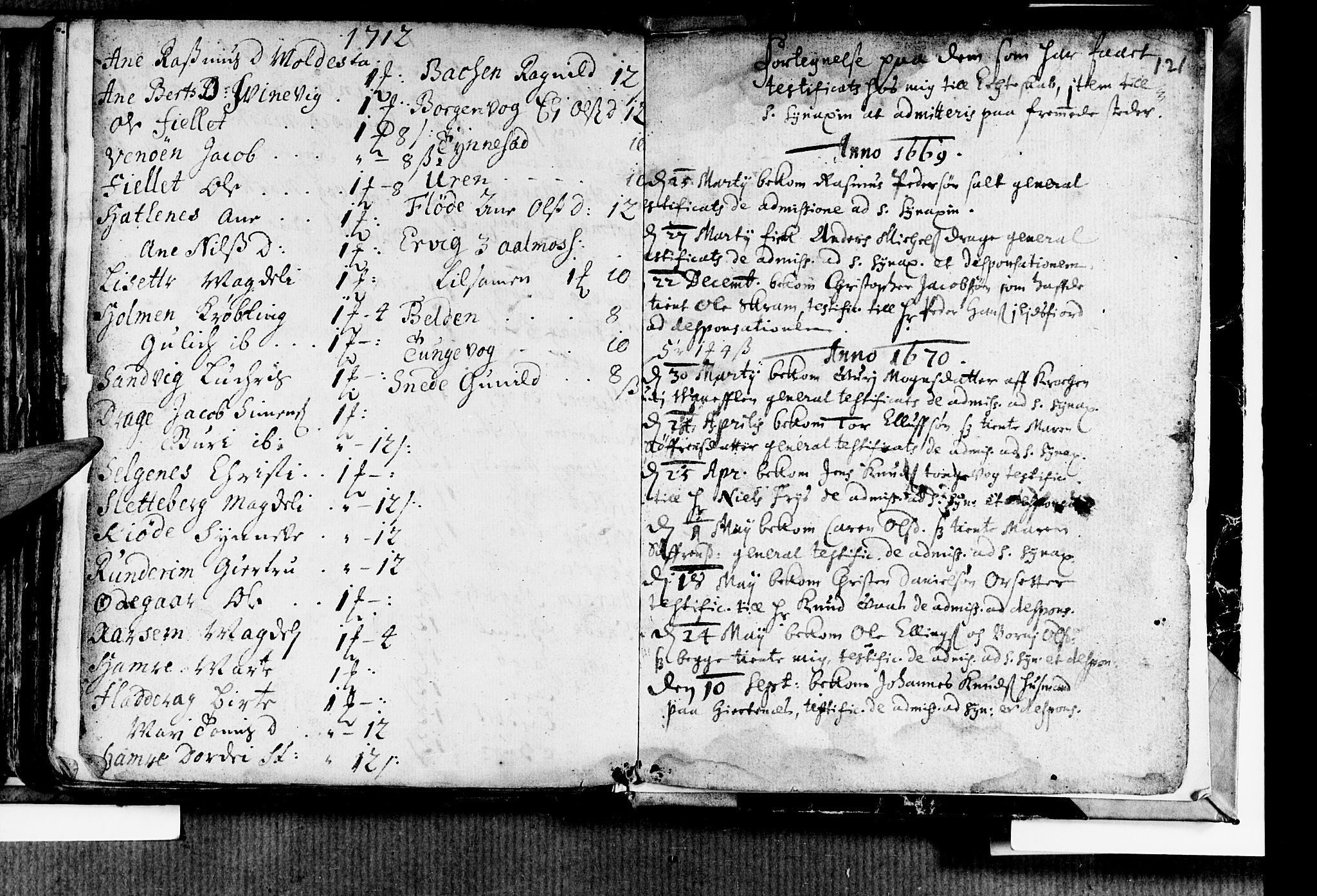 Selje sokneprestembete, AV/SAB-A-99938/H/Ha/Haa/Haaa: Parish register (official) no. A 1, 1668-1696, p. 121