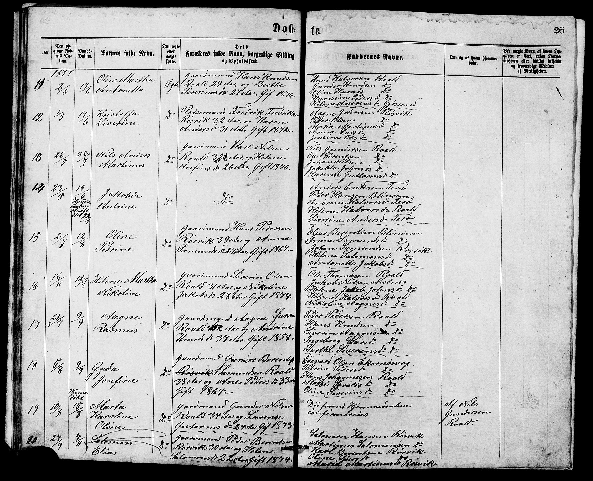 Ministerialprotokoller, klokkerbøker og fødselsregistre - Møre og Romsdal, AV/SAT-A-1454/537/L0521: Parish register (copy) no. 537C02, 1869-1888, p. 26