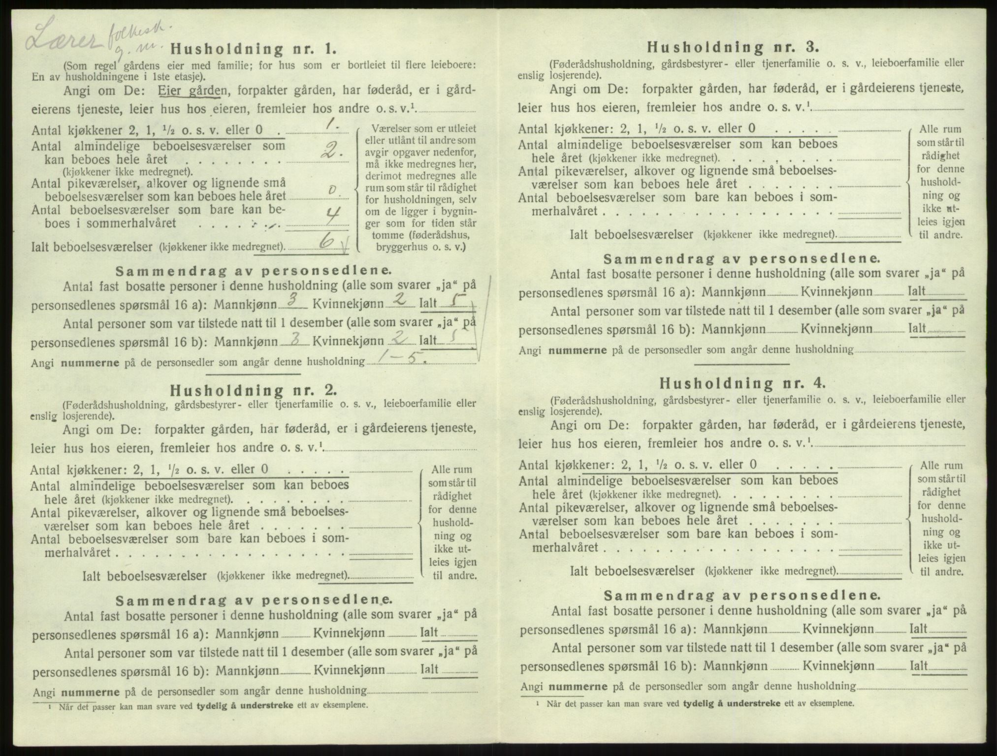 SAB, 1920 census for Lavik, 1920, p. 48