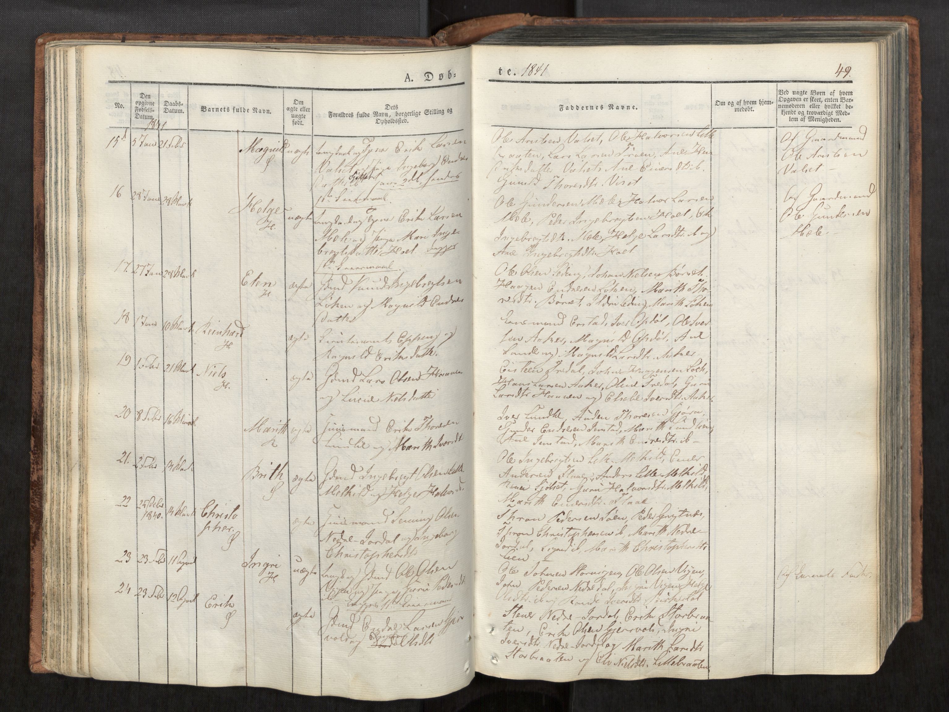 Ministerialprotokoller, klokkerbøker og fødselsregistre - Møre og Romsdal, AV/SAT-A-1454/590/L1012: Parish register (official) no. 590A04, 1832-1846, p. 49