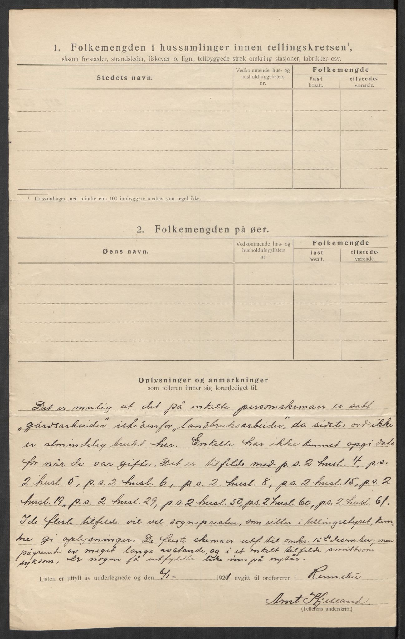 SAT, 1920 census for Rennebu, 1920, p. 35