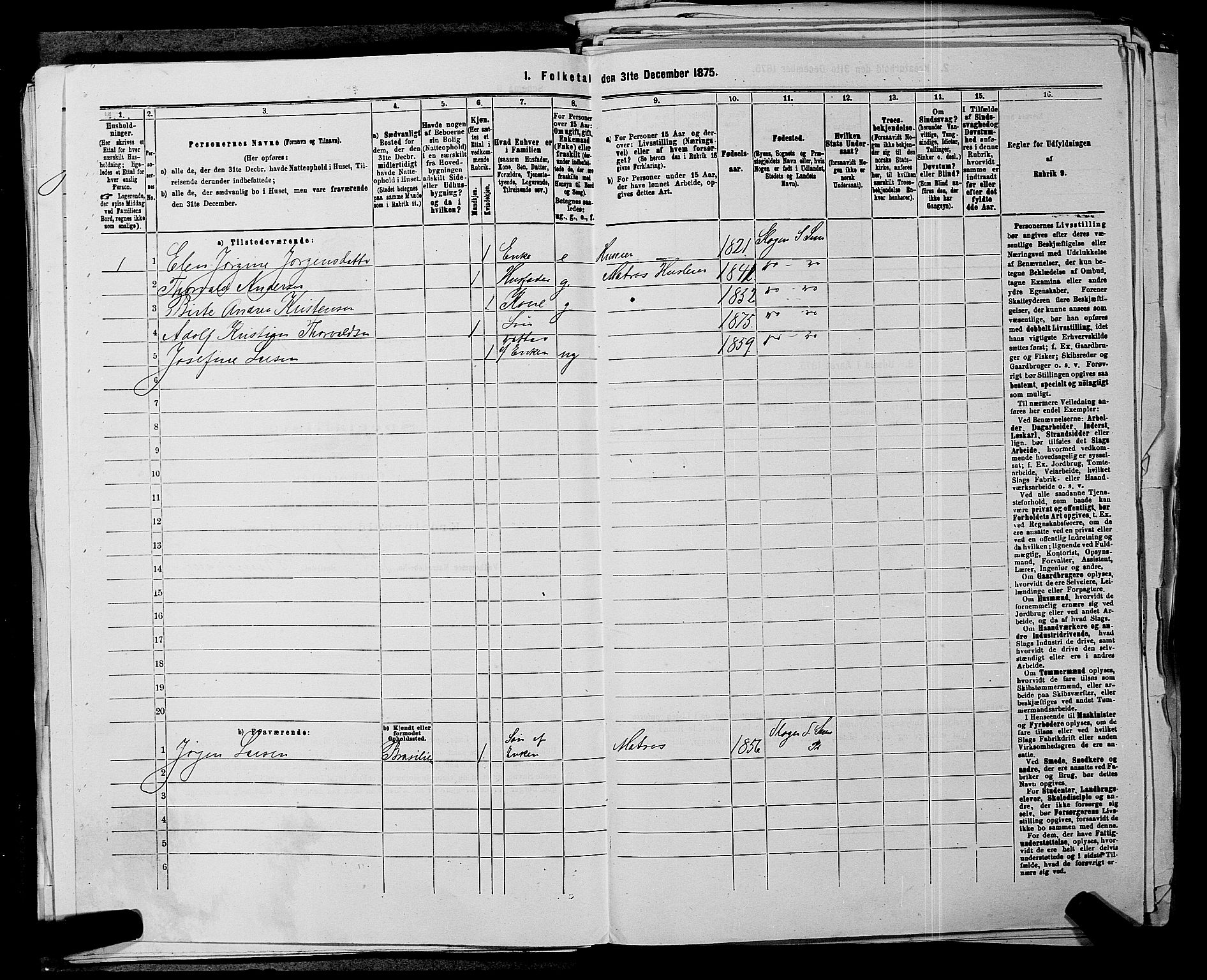 SAKO, 1875 census for 0721P Sem, 1875, p. 1541