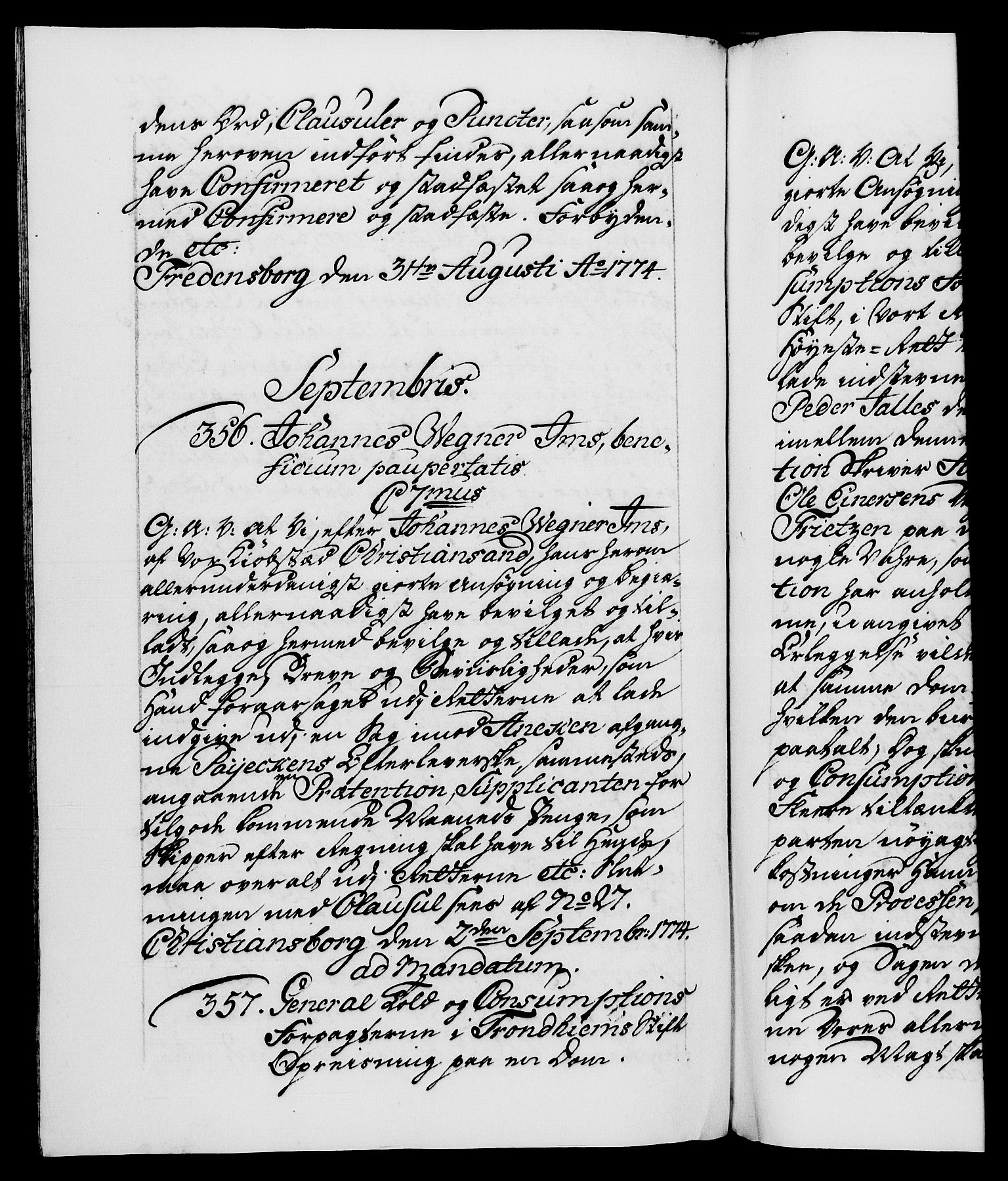 Danske Kanselli 1572-1799, RA/EA-3023/F/Fc/Fca/Fcaa/L0046: Norske registre, 1773-1775, p. 542b
