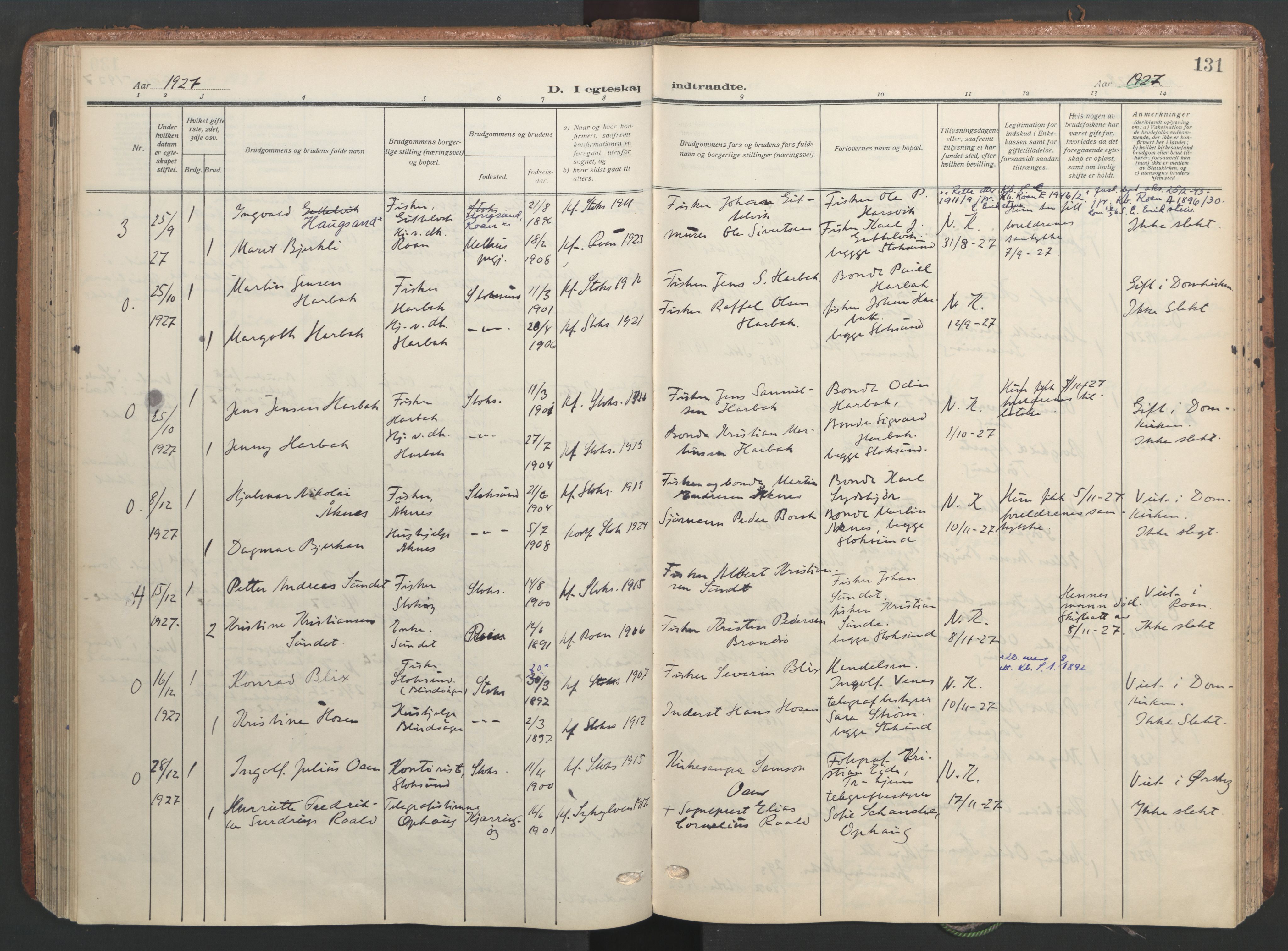 Ministerialprotokoller, klokkerbøker og fødselsregistre - Sør-Trøndelag, AV/SAT-A-1456/656/L0694: Parish register (official) no. 656A03, 1914-1931, p. 131
