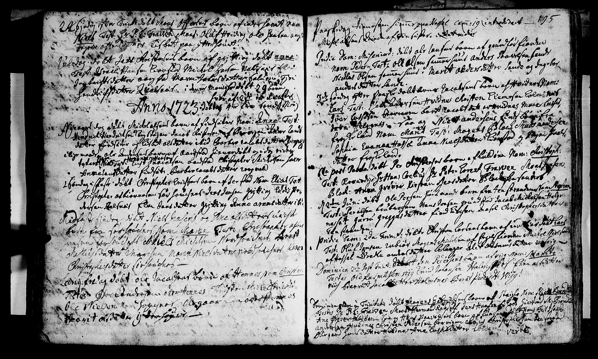 Ministerialprotokoller, klokkerbøker og fødselsregistre - Nordland, AV/SAT-A-1459/888/L1231: Parish register (official) no. 888A01 /1, 1693-1738, p. 195