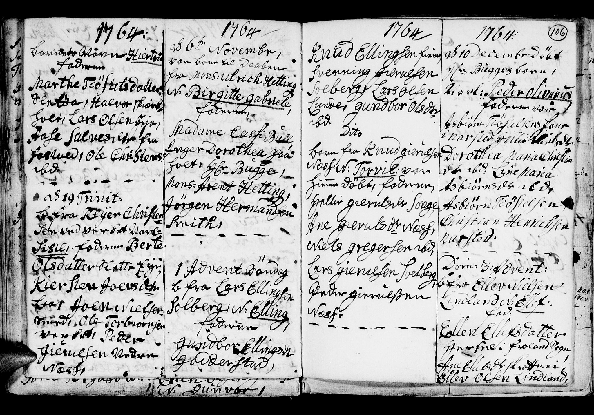 Holt sokneprestkontor, AV/SAK-1111-0021/F/Fb/L0005: Parish register (copy) no. B 5, 1746-1764, p. 106