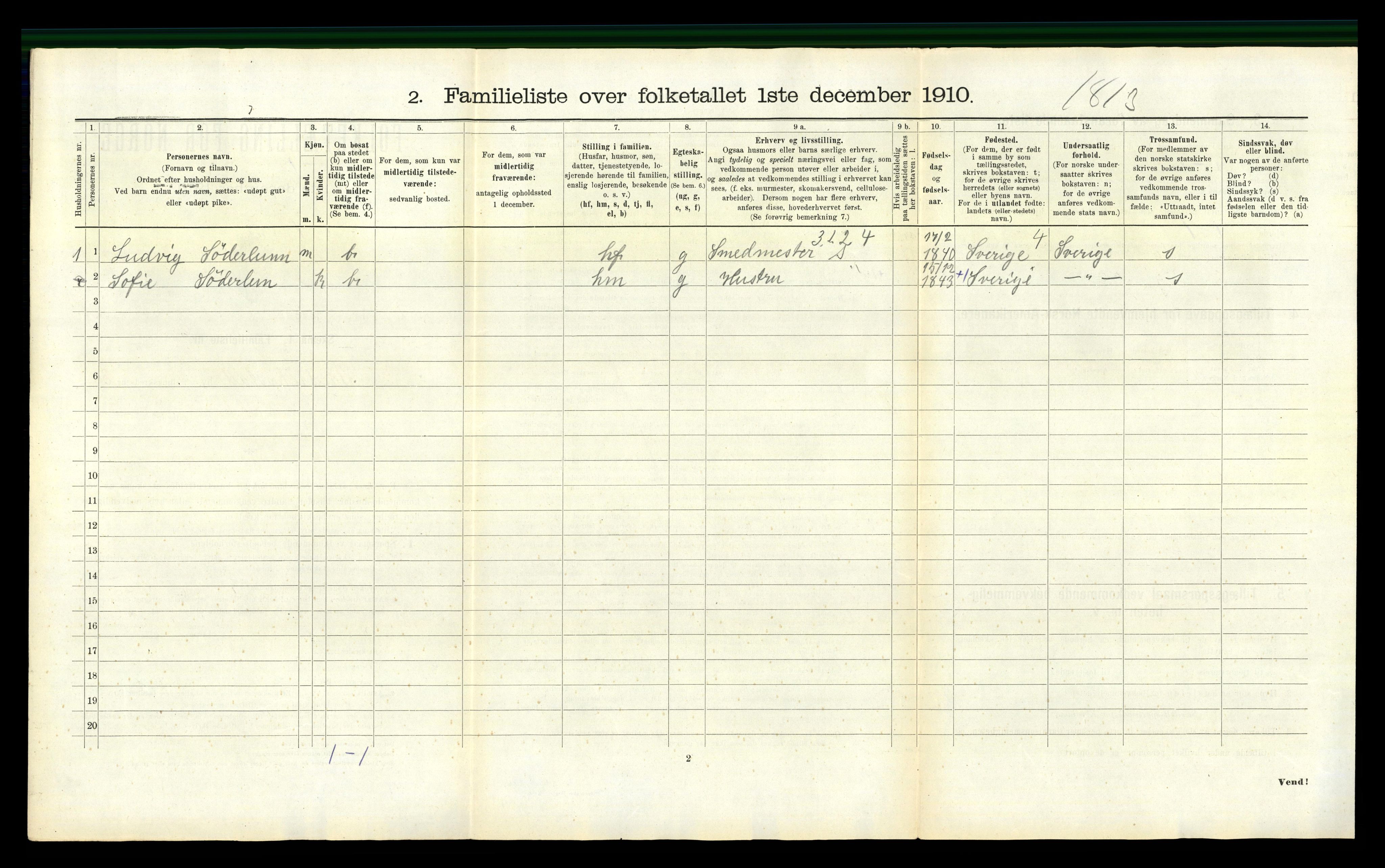 RA, 1910 census for Fredrikstad, 1910, p. 1329