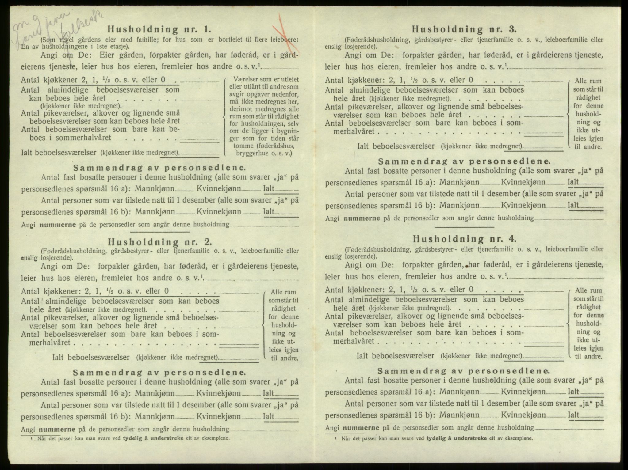 SAB, 1920 census for Stryn, 1920, p. 235