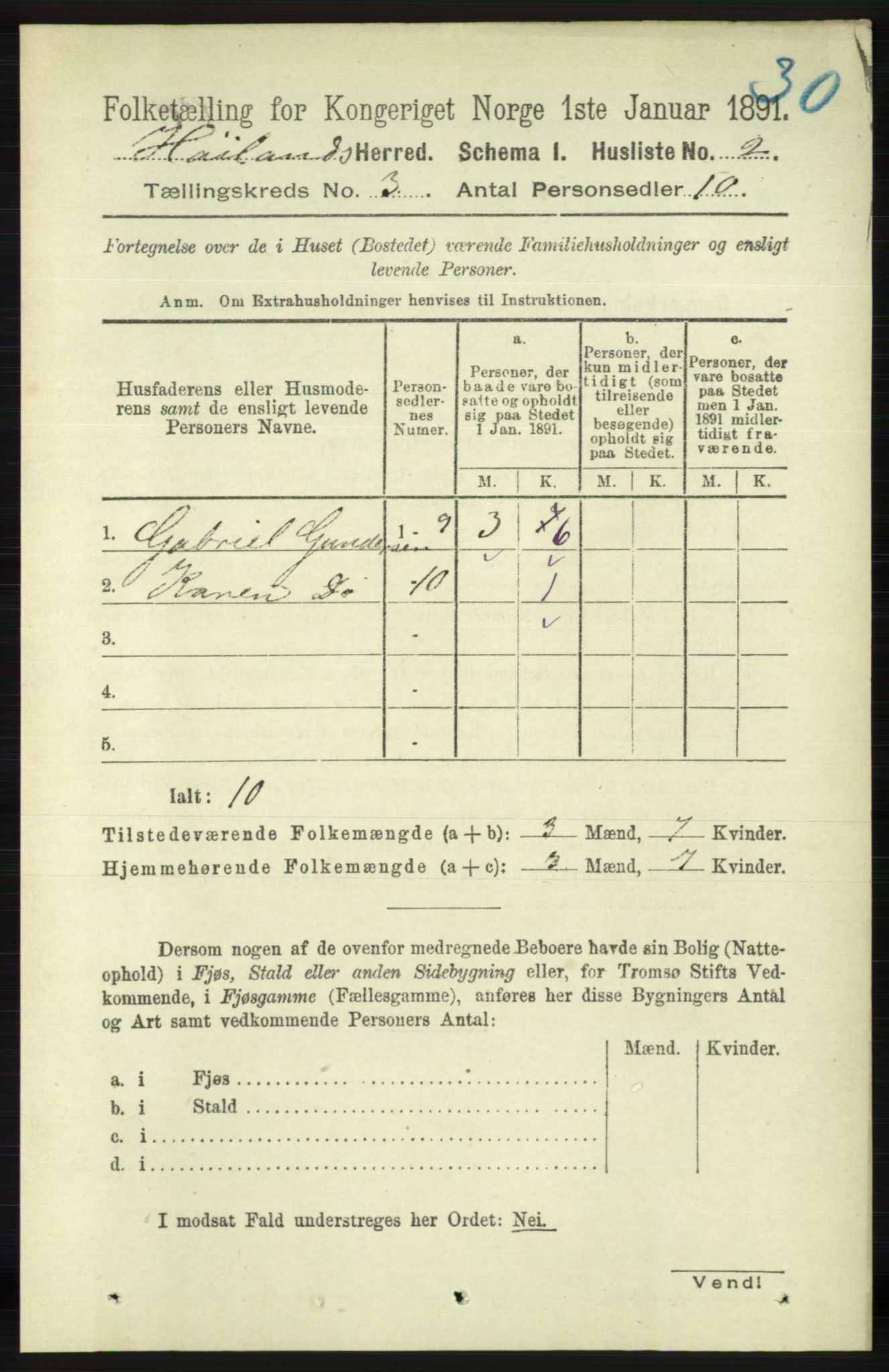 RA, 1891 census for 1123 Høyland, 1891, p. 626