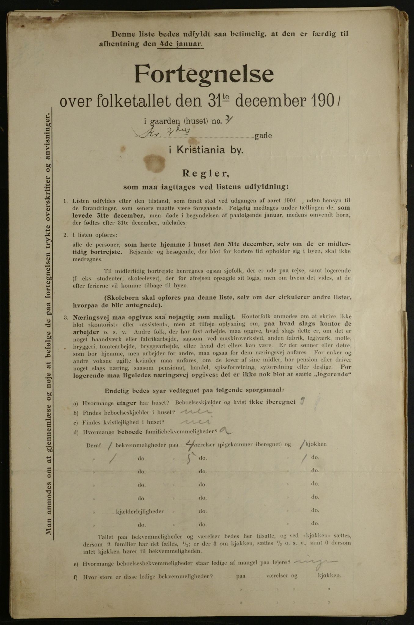 OBA, Municipal Census 1901 for Kristiania, 1901, p. 8326