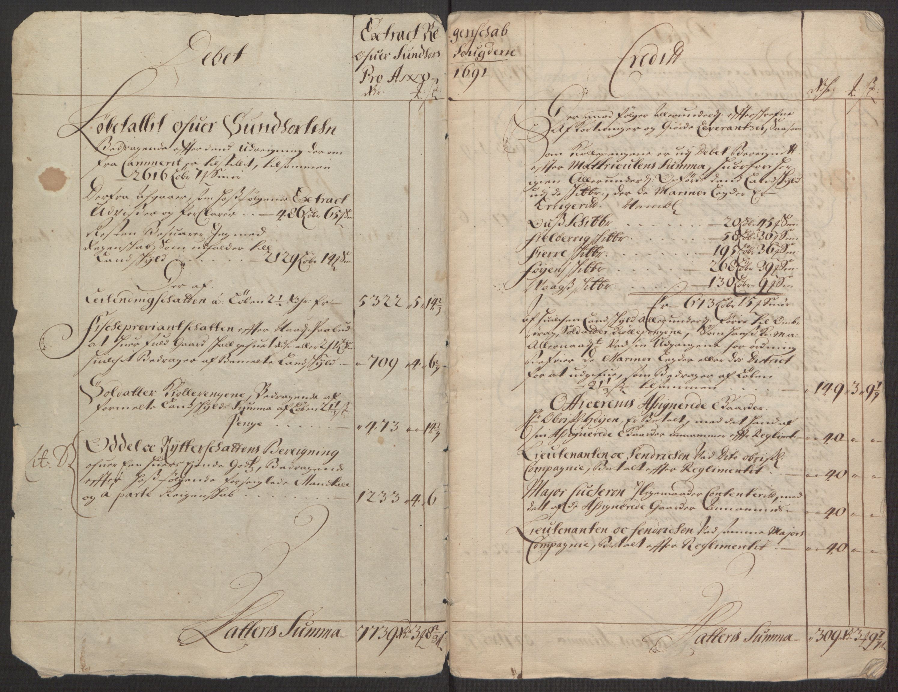 Rentekammeret inntil 1814, Reviderte regnskaper, Fogderegnskap, RA/EA-4092/R48/L2973: Fogderegnskap Sunnhordland og Hardanger, 1691-1692, p. 4