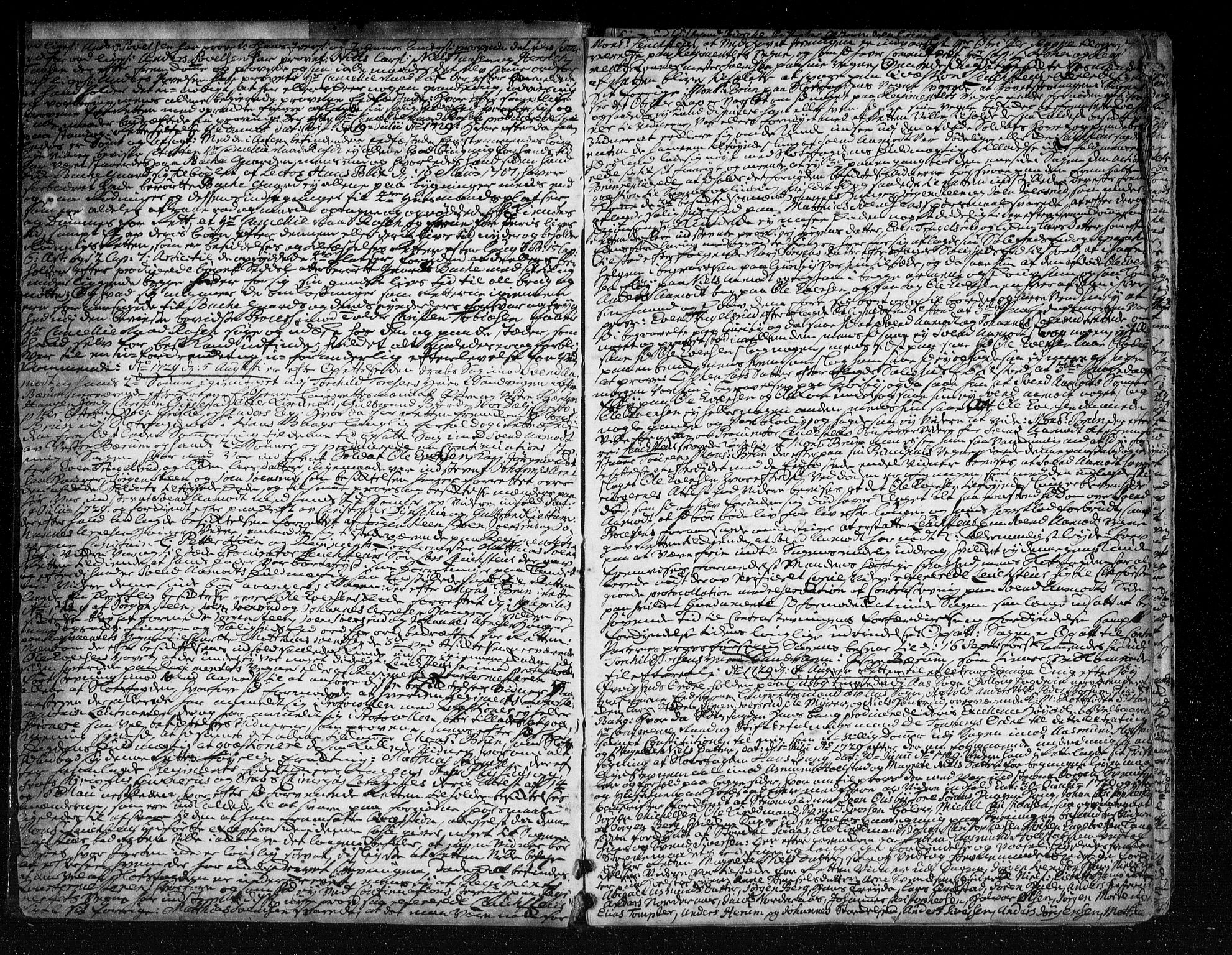 Aker sorenskriveri, AV/SAO-A-10895/F/Fb/L0035: Tingbok, 1729-1733, p. 1b-2a