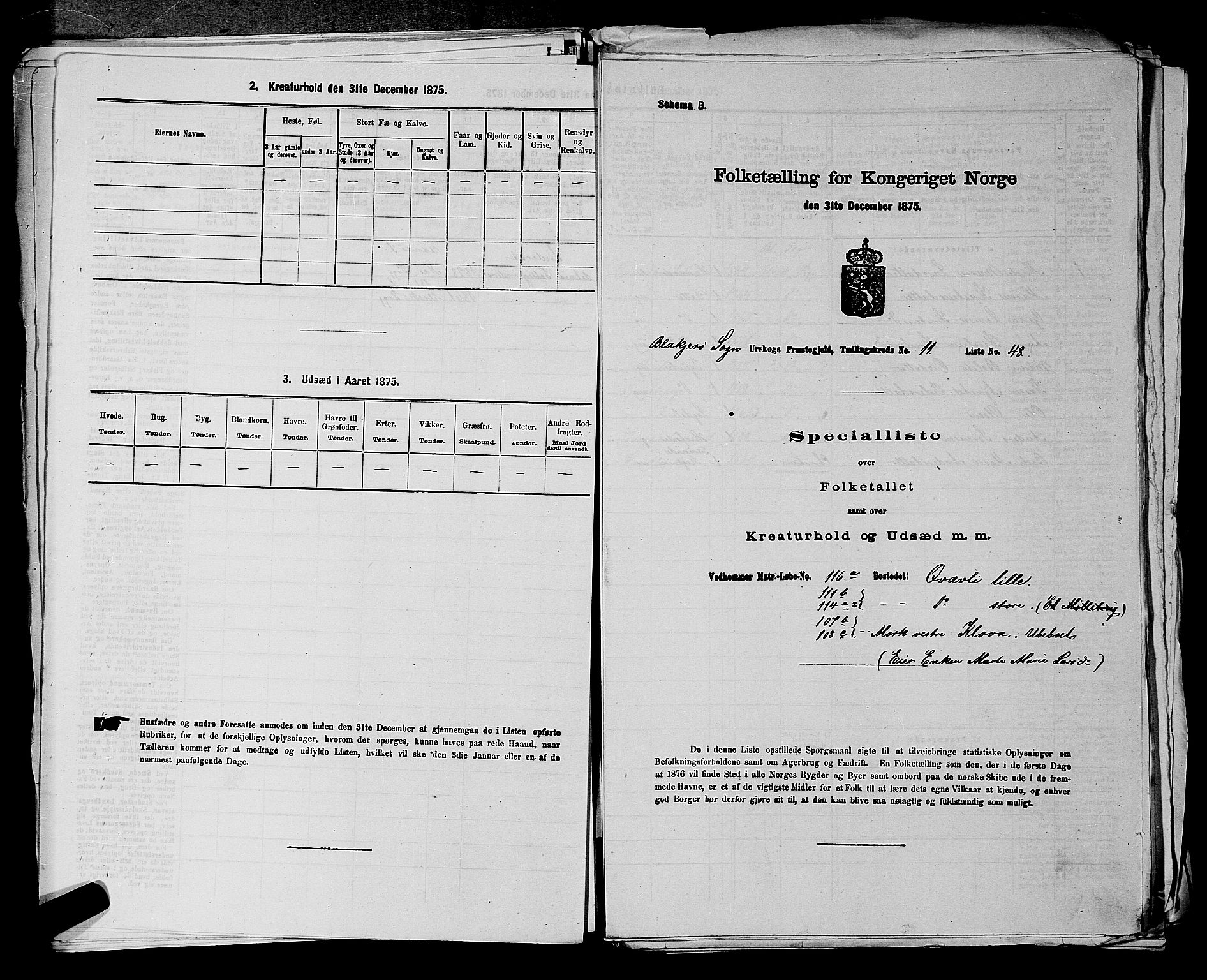 RA, 1875 census for 0224P Aurskog, 1875, p. 1155