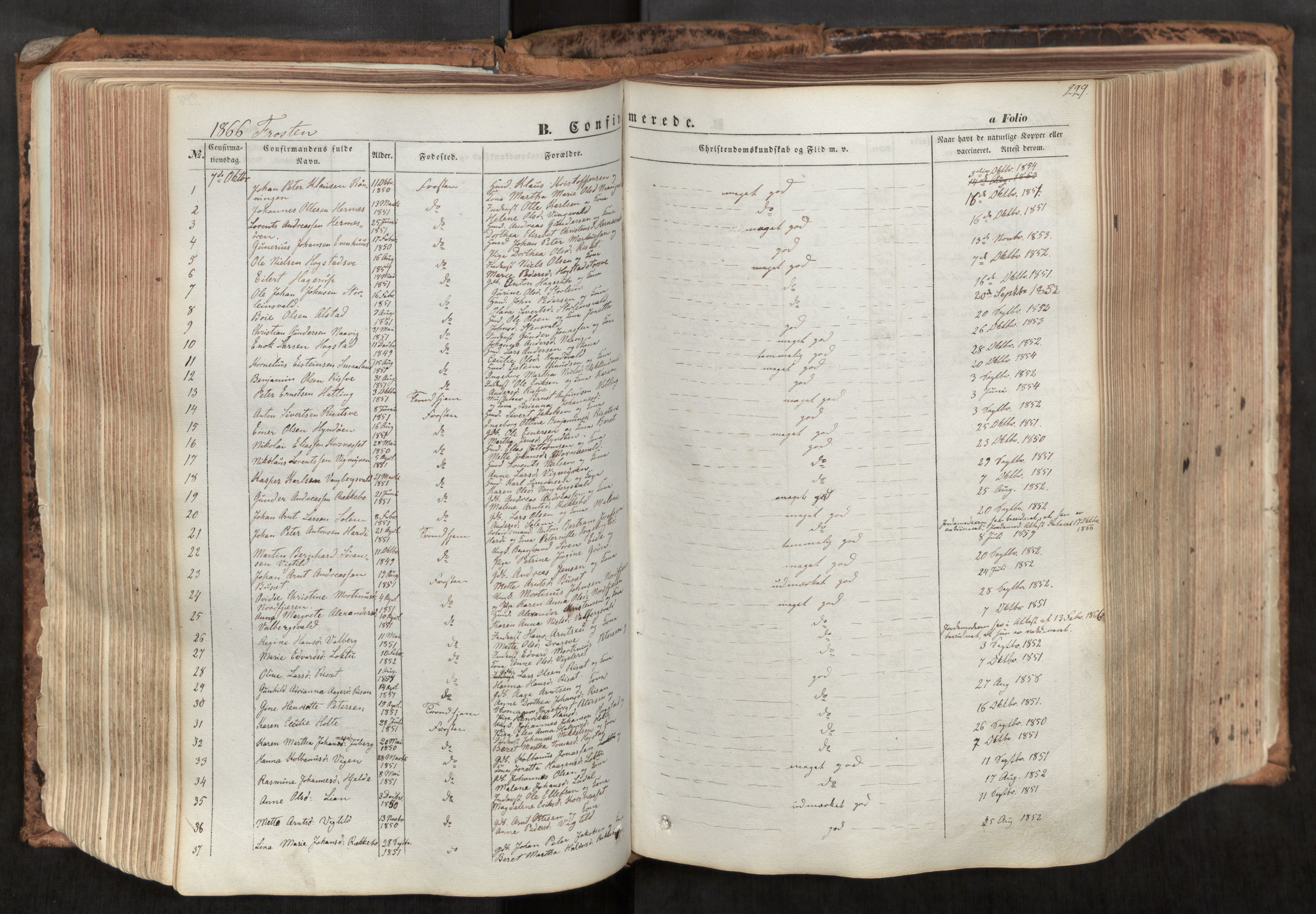 Ministerialprotokoller, klokkerbøker og fødselsregistre - Nord-Trøndelag, SAT/A-1458/713/L0116: Parish register (official) no. 713A07, 1850-1877, p. 229