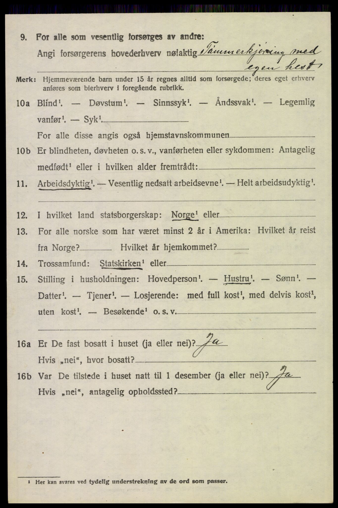 SAH, 1920 census for Trysil, 1920, p. 2752