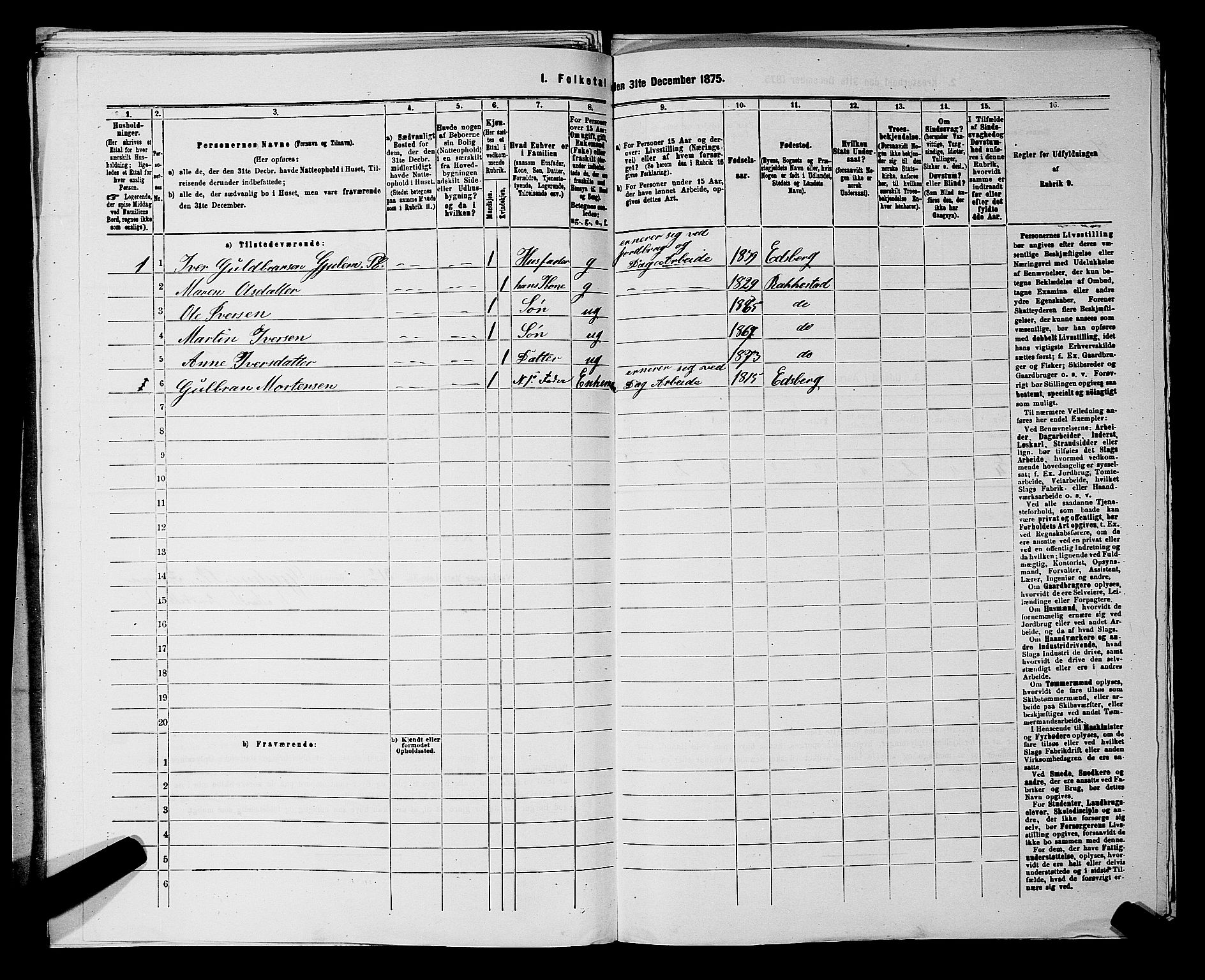 RA, 1875 census for 0128P Rakkestad, 1875, p. 518