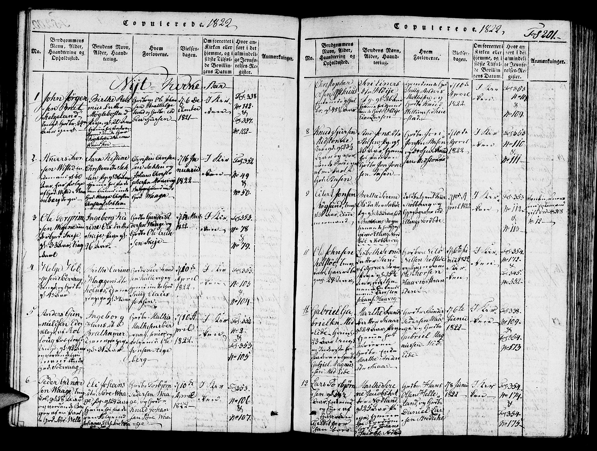 Avaldsnes sokneprestkontor, SAST/A -101851/H/Ha/Haa/L0004: Parish register (official) no. A 4, 1816-1825, p. 201
