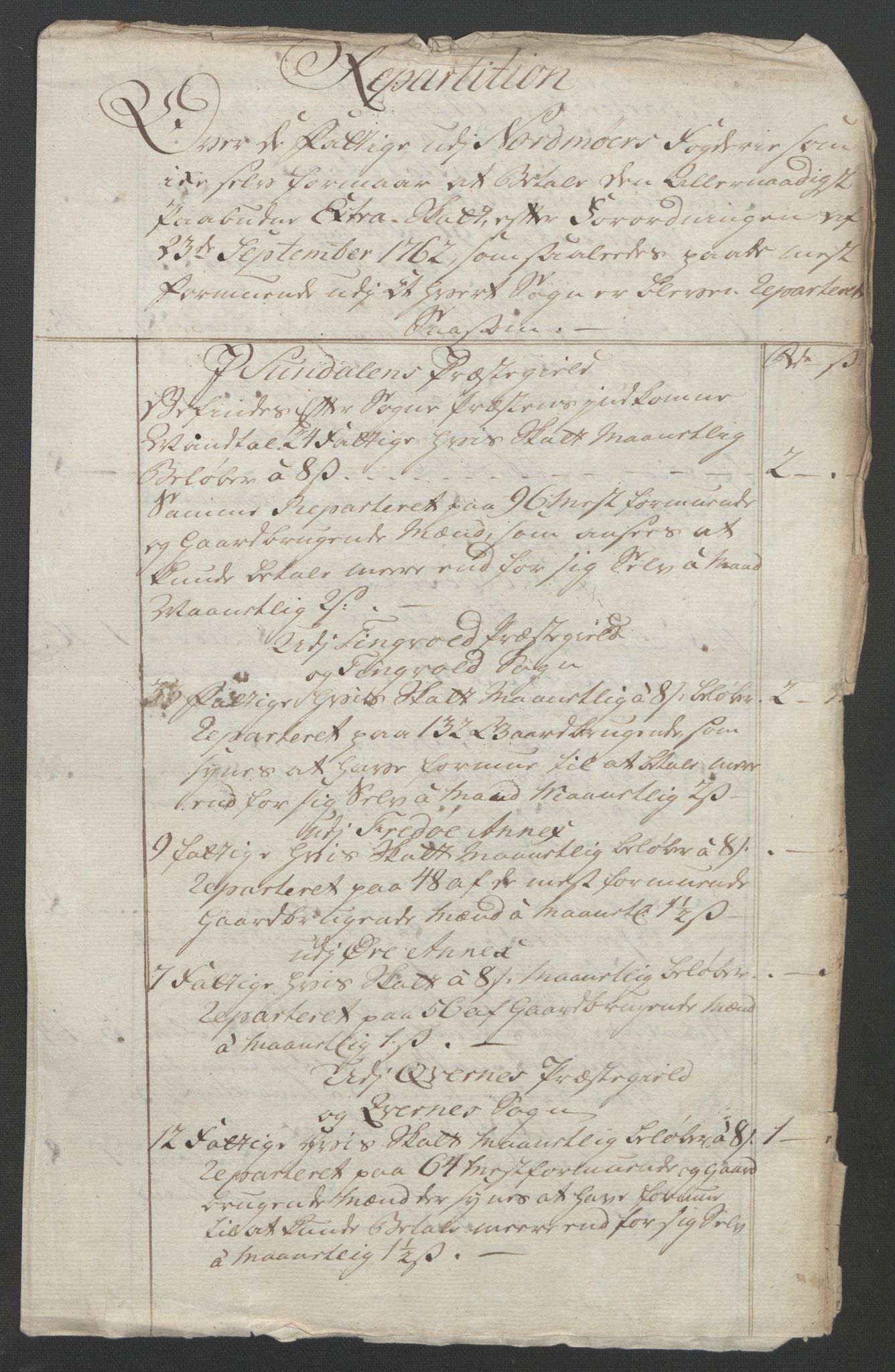 Rentekammeret inntil 1814, Reviderte regnskaper, Fogderegnskap, RA/EA-4092/R56/L3841: Ekstraskatten Nordmøre, 1762-1763, p. 193