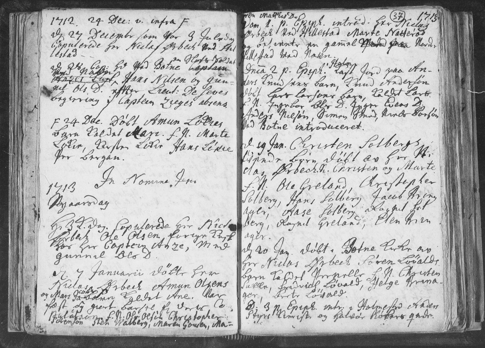 Botne kirkebøker, SAKO/A-340/F/Fa/L0001b: Parish register (official) no. I 1B, 1707-1722, p. 37